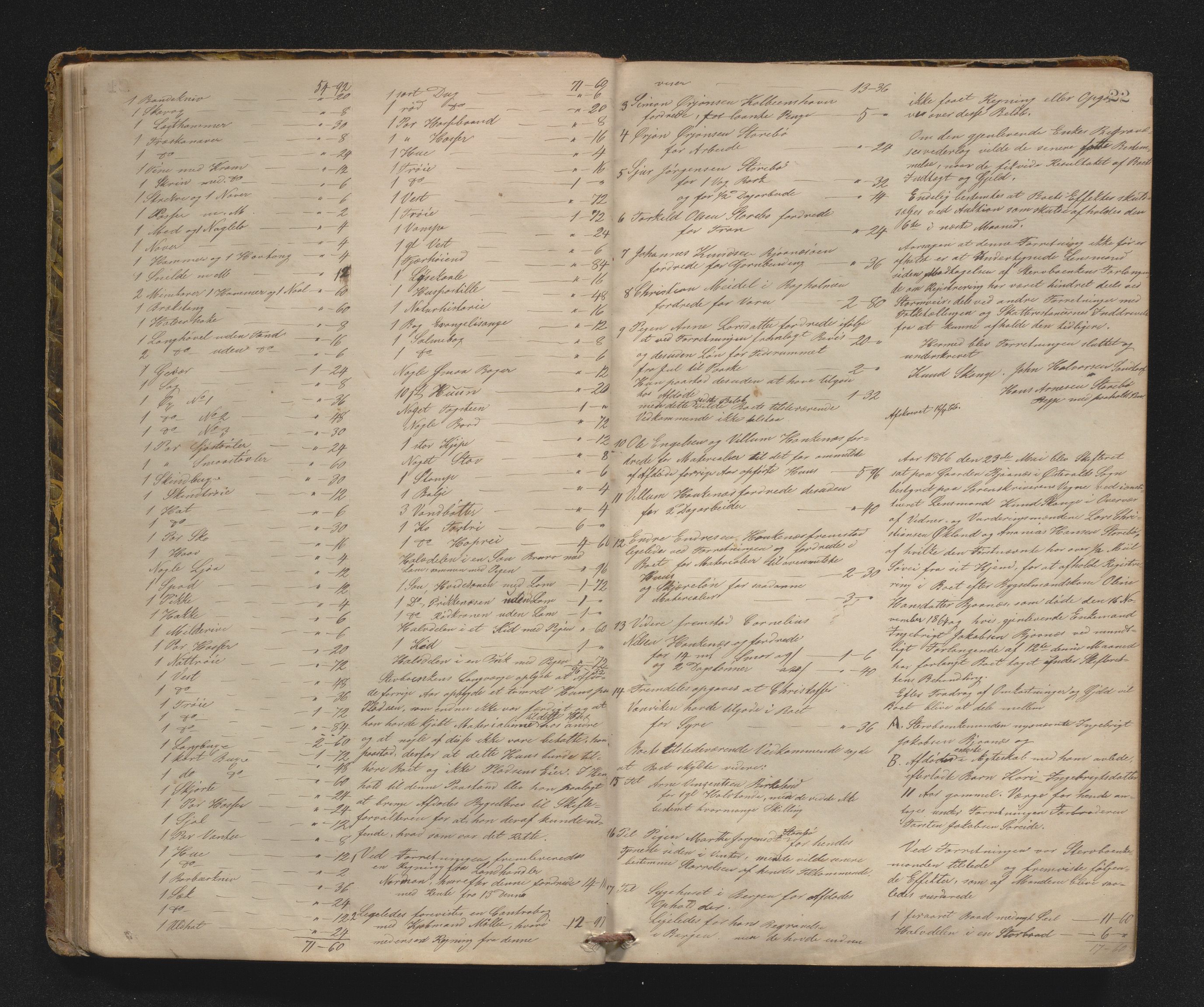 Lensmannen i Sund og Austevoll, AV/SAB-A-35201/0006/L0010: Registreringsprotokoll, 1863-1877, p. 21b-22a