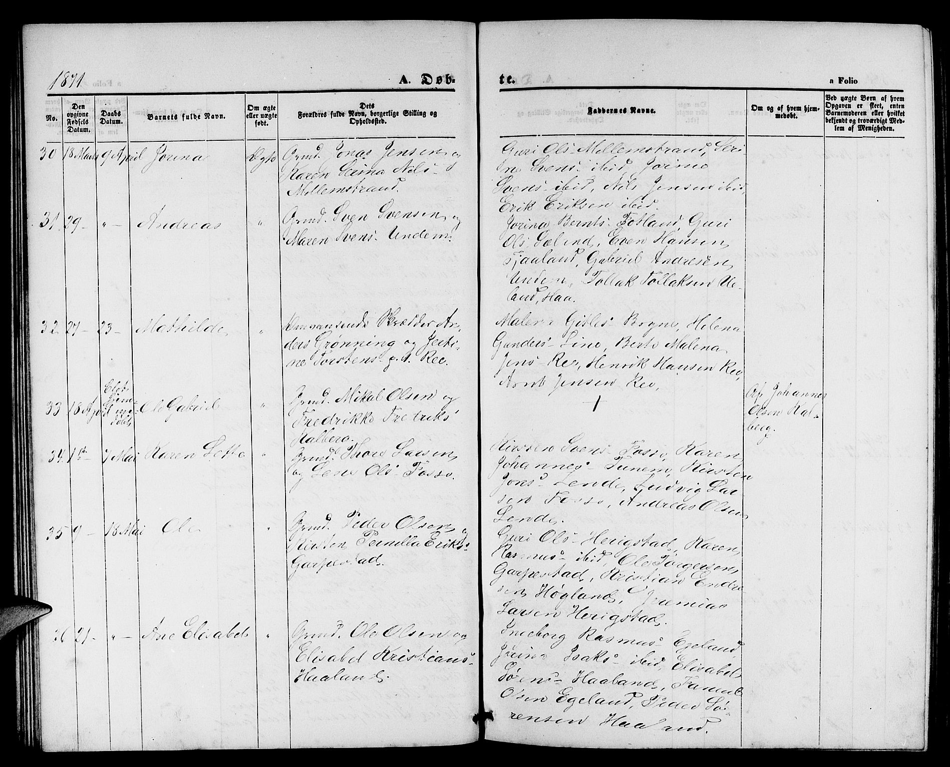 Lye sokneprestkontor, AV/SAST-A-101794/001/30BB/L0004: Parish register (copy) no. B 4, 1868-1878