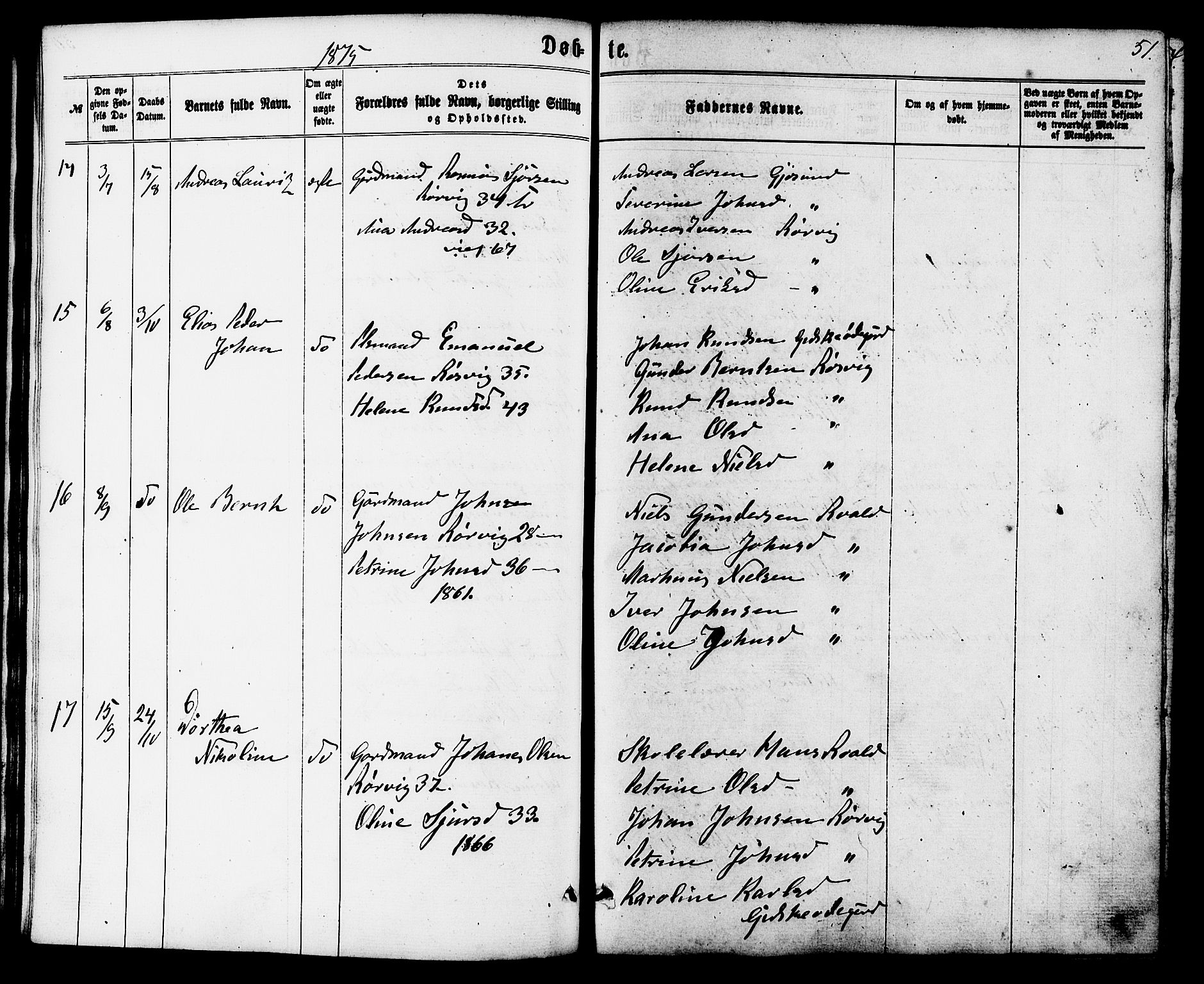 Ministerialprotokoller, klokkerbøker og fødselsregistre - Møre og Romsdal, AV/SAT-A-1454/537/L0518: Parish register (official) no. 537A02, 1862-1876, p. 51