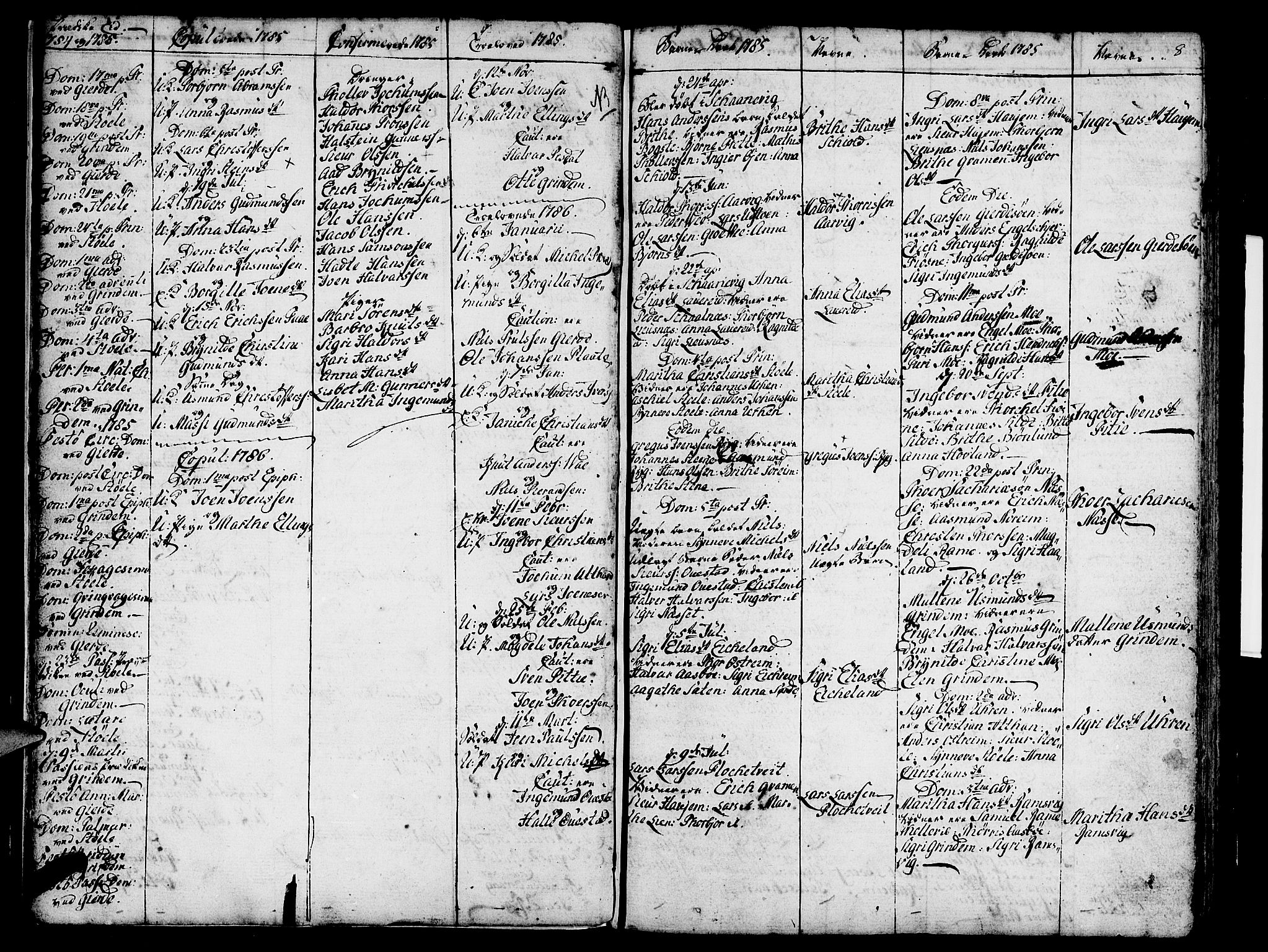 Etne sokneprestembete, SAB/A-75001/H/Haa: Parish register (official) no. A 4, 1782-1807, p. 8