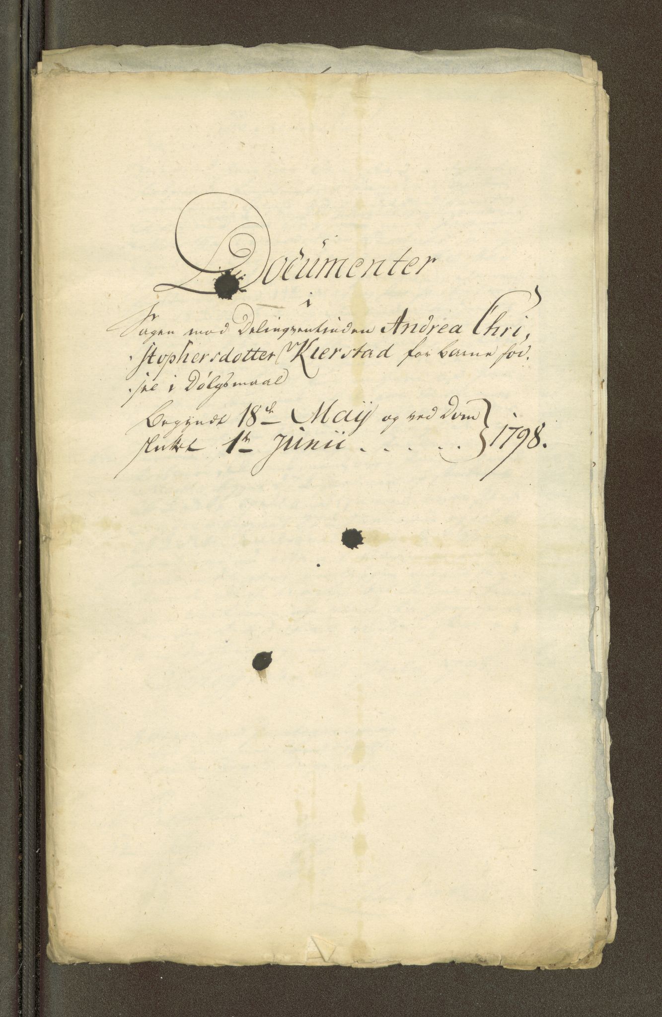 Namdal sorenskriveri, SAT/A-4133/1/1/1O/1Oa/L0007: Sivile og offentlige saker, 1798, p. 1