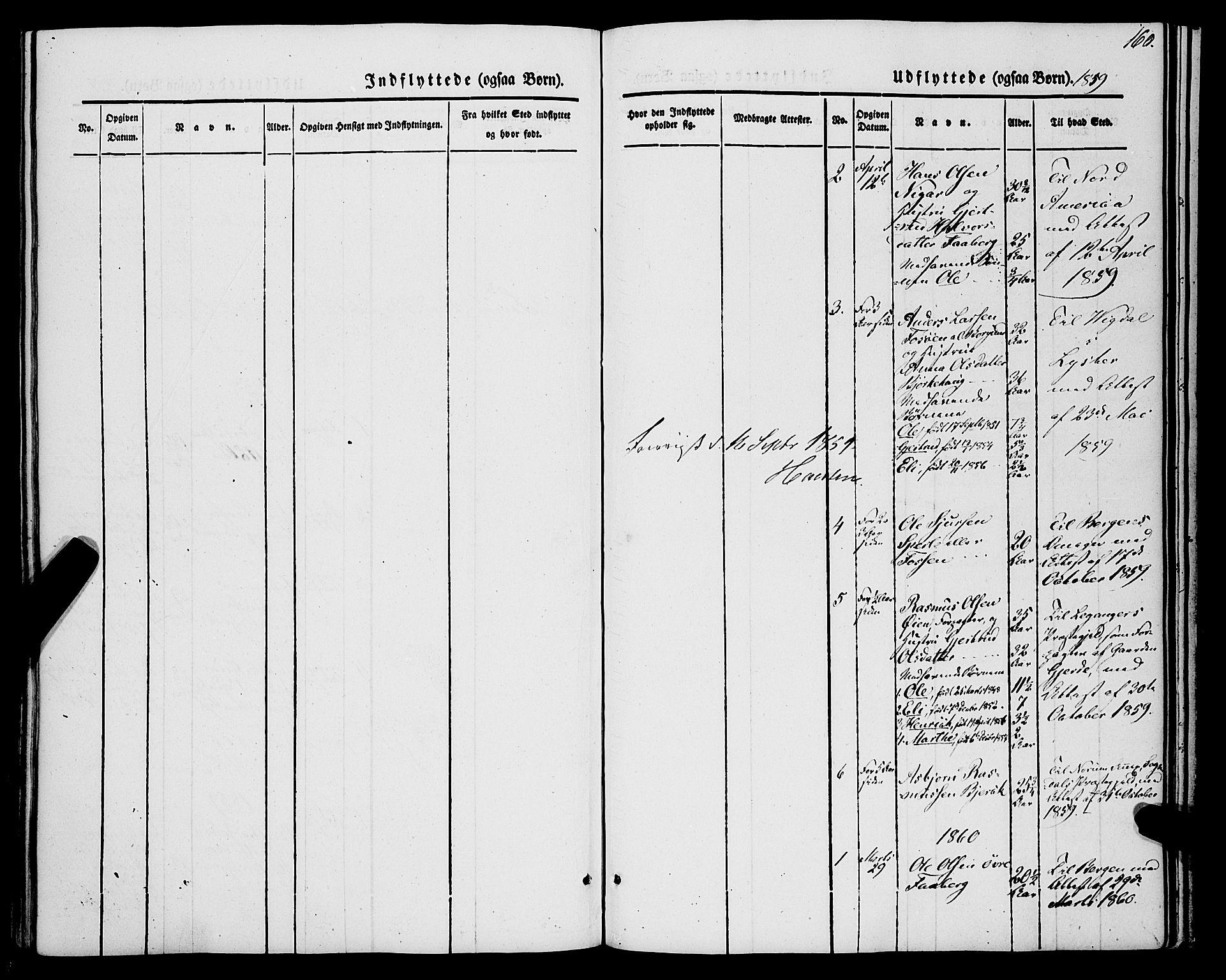 Jostedal sokneprestembete, SAB/A-80601/H/Haa/Haaa/L0005: Parish register (official) no. A 5, 1849-1877, p. 160