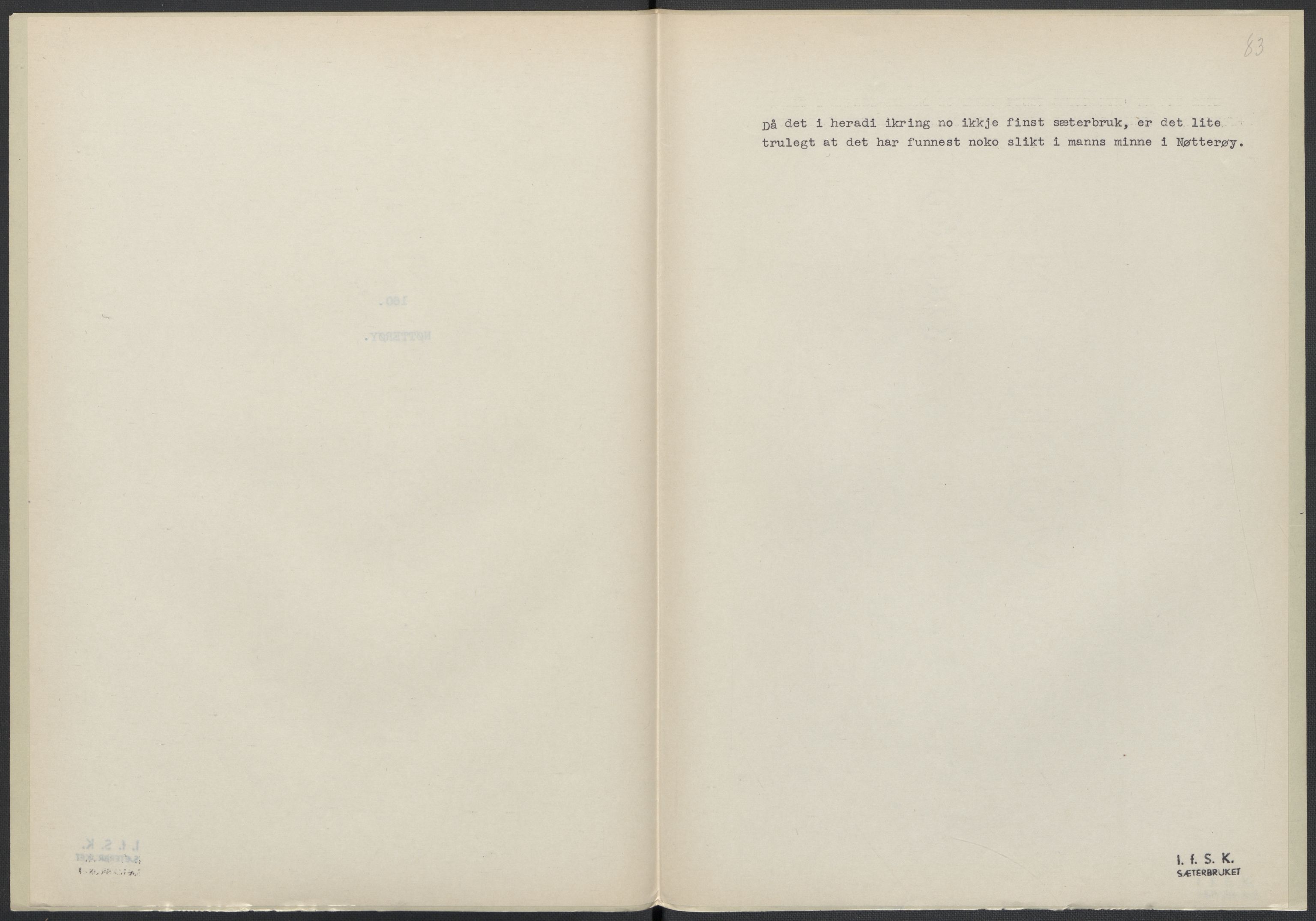 Instituttet for sammenlignende kulturforskning, AV/RA-PA-0424/F/Fc/L0006/0003: Eske B6: / Vestfold (perm XV), 1932-1935, p. 83