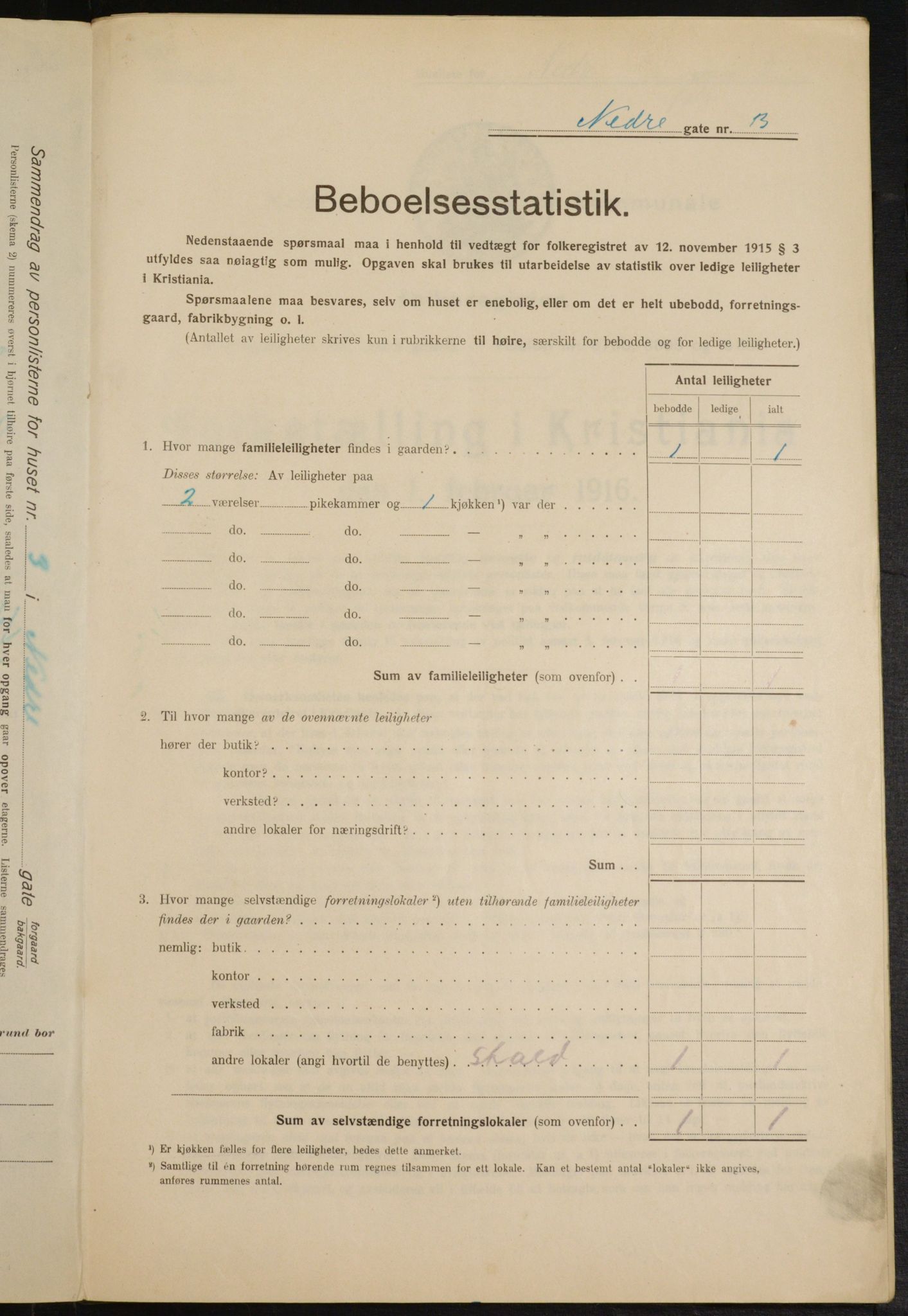 OBA, Municipal Census 1916 for Kristiania, 1916, p. 70877