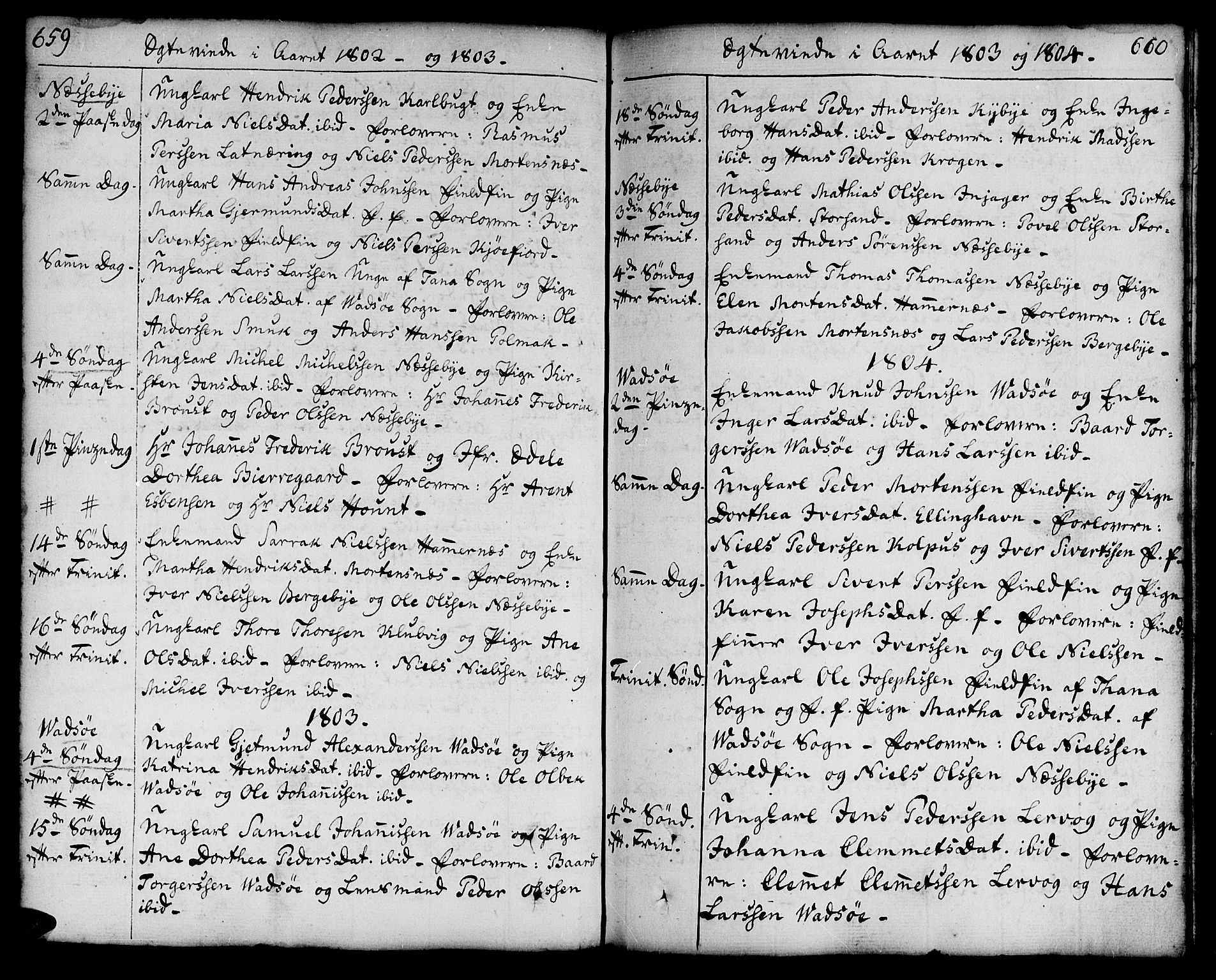 Vadsø sokneprestkontor, AV/SATØ-S-1325/H/Ha/L0002kirke: Parish register (official) no. 2, 1764-1821, p. 659-660