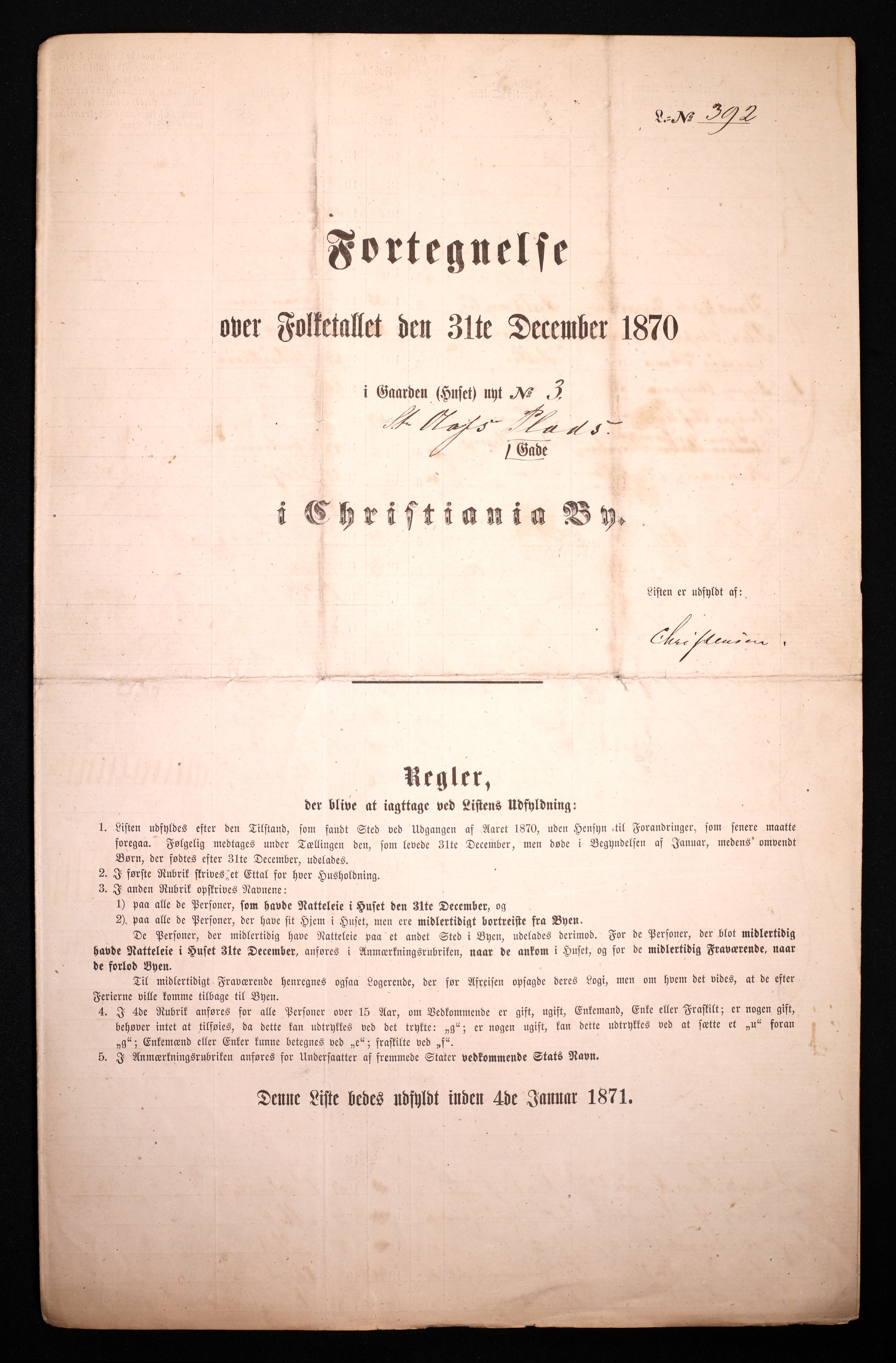 RA, 1870 census for 0301 Kristiania, 1870, p. 3611