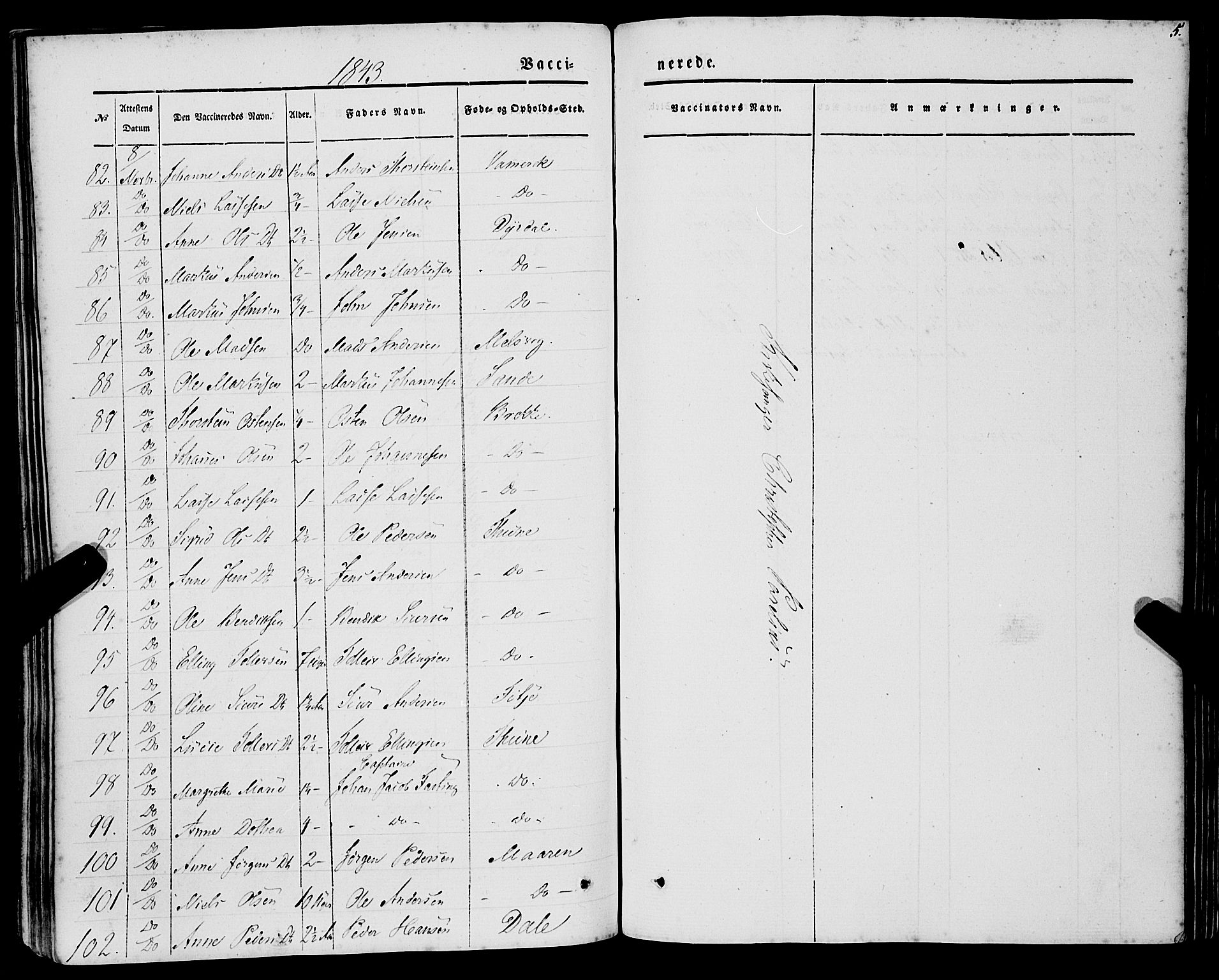 Lavik sokneprestembete, AV/SAB-A-80901: Parish register (official) no. A 3, 1843-1863, p. 5