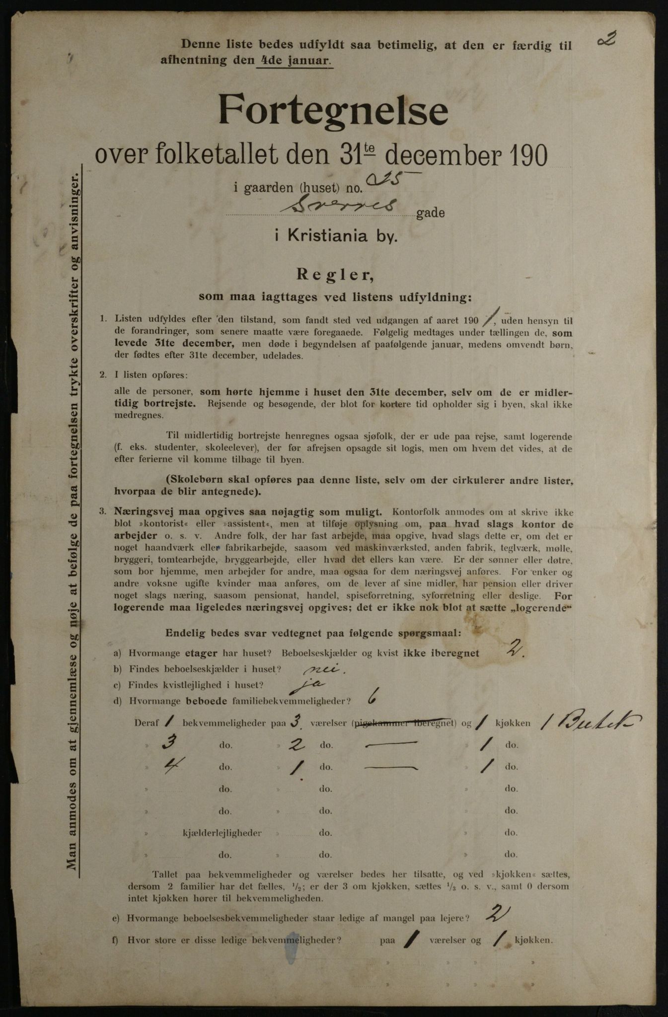 OBA, Municipal Census 1901 for Kristiania, 1901, p. 16308