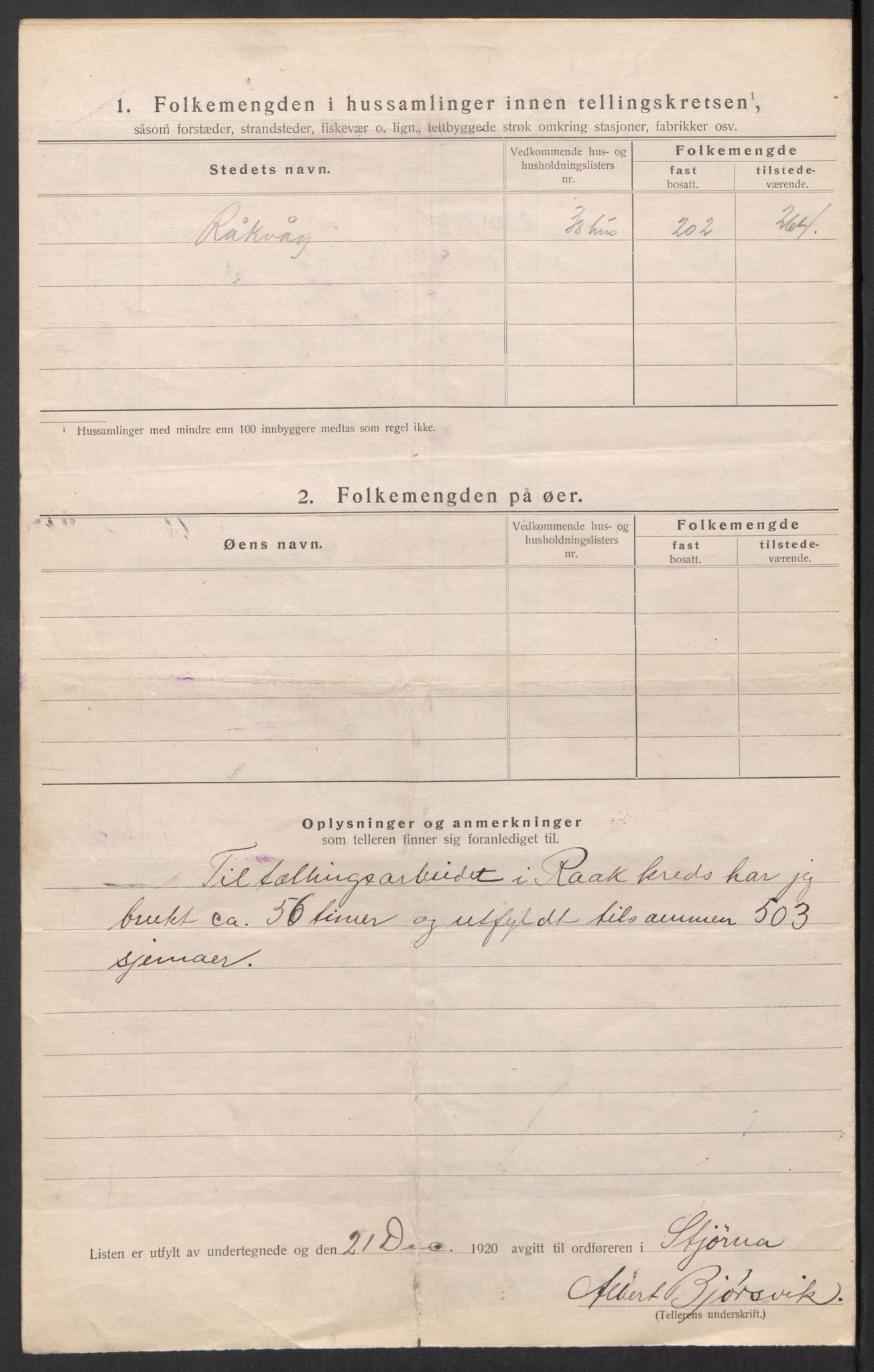 SAT, 1920 census for Stjørna, 1920, p. 16