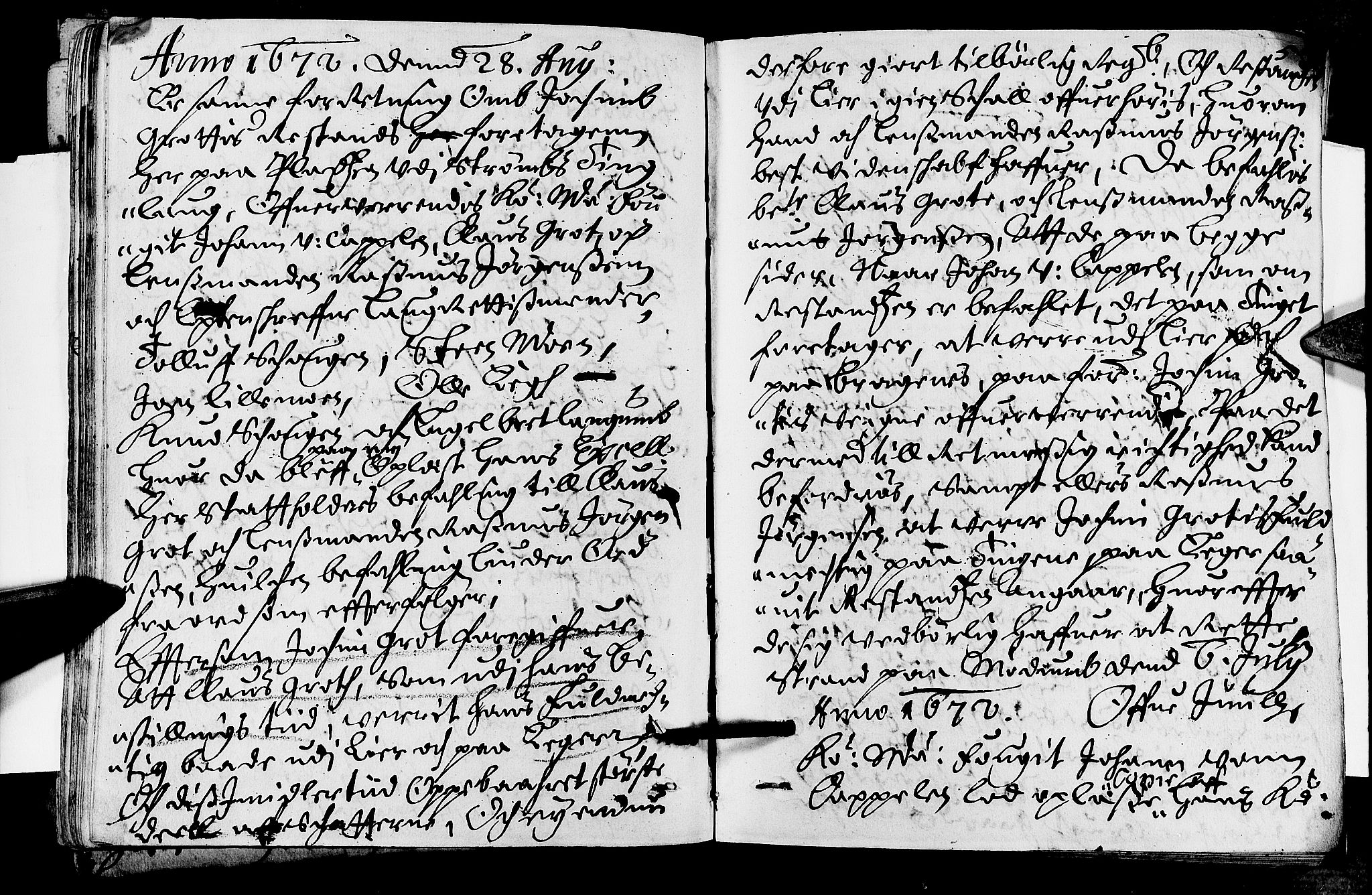 Lier, Røyken og Hurum sorenskriveri, AV/SAKO-A-89/F/Fa/L0013: Tingbok, 1672, p. 54