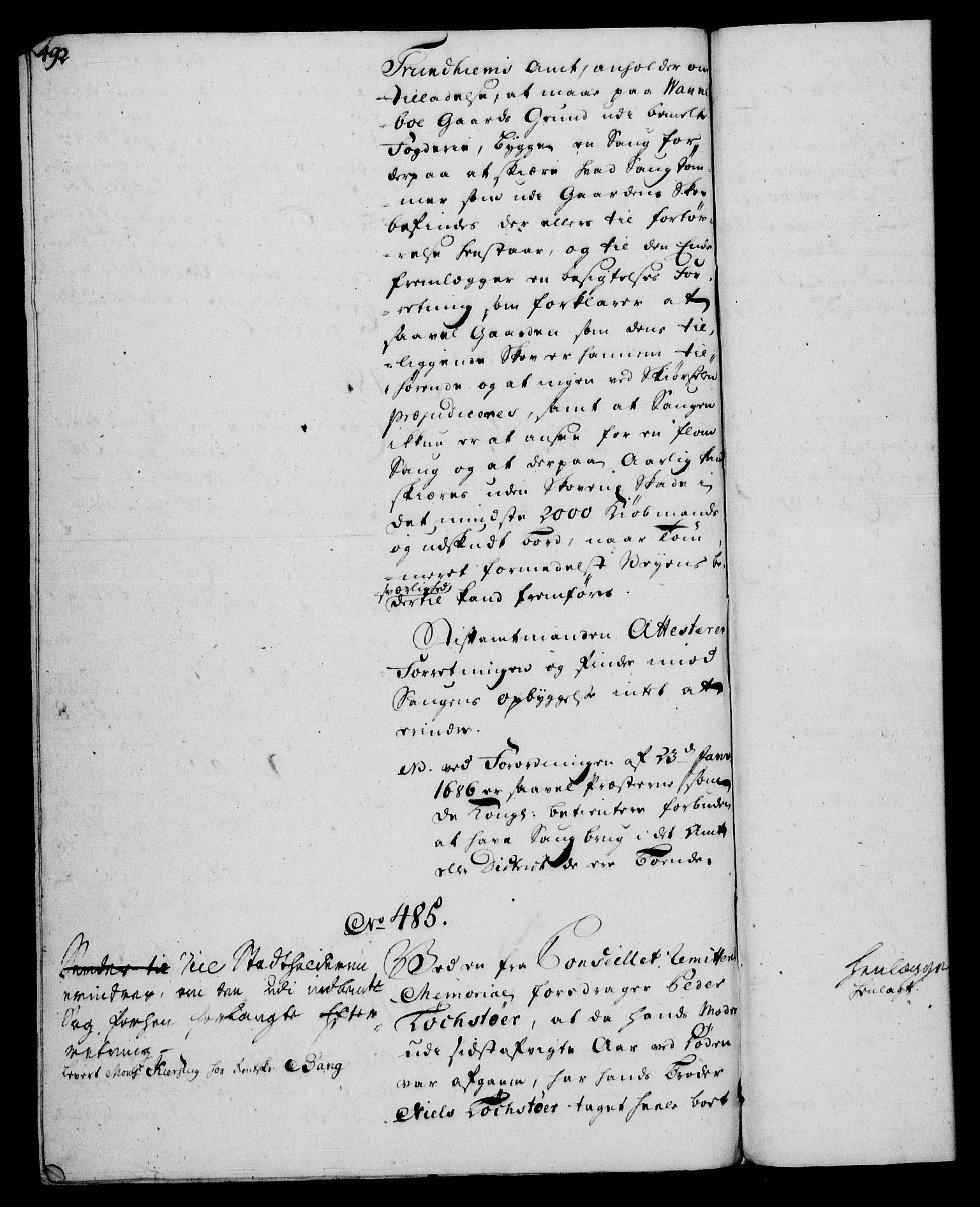Rentekammeret, Kammerkanselliet, RA/EA-3111/G/Gh/Gha/L0031: Norsk ekstraktmemorialprotokoll (merket RK 53.76), 1751-1753, p. 492