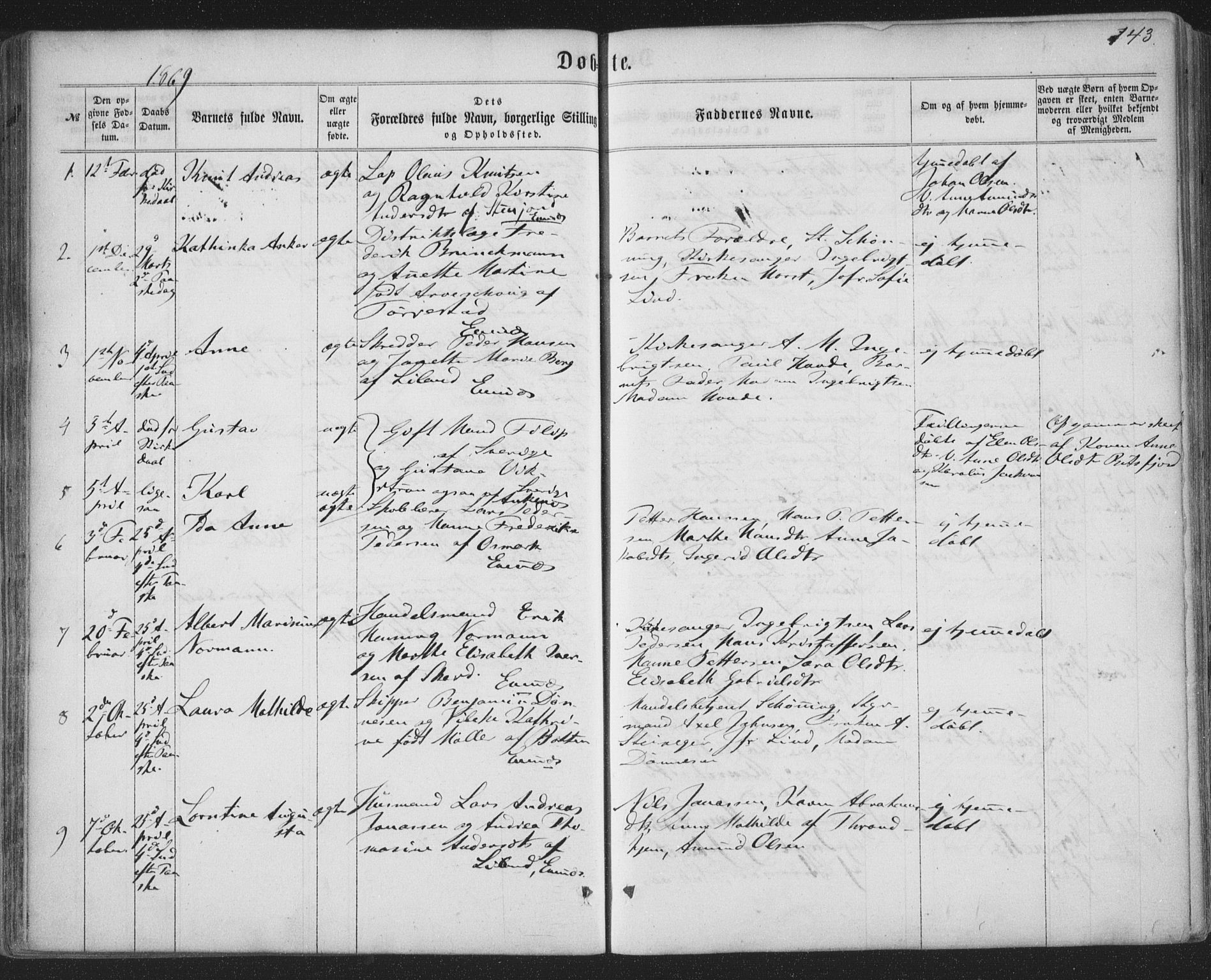 Ministerialprotokoller, klokkerbøker og fødselsregistre - Nordland, SAT/A-1459/863/L0896: Parish register (official) no. 863A08, 1861-1871, p. 143