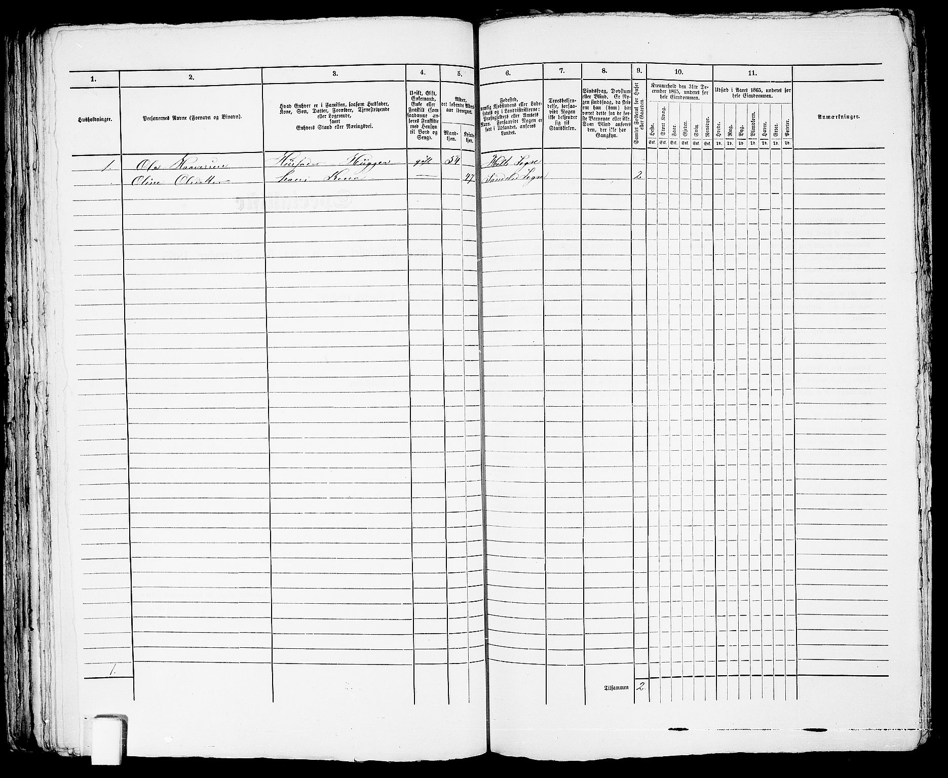 RA, 1865 census for Risør/Risør, 1865, p. 454