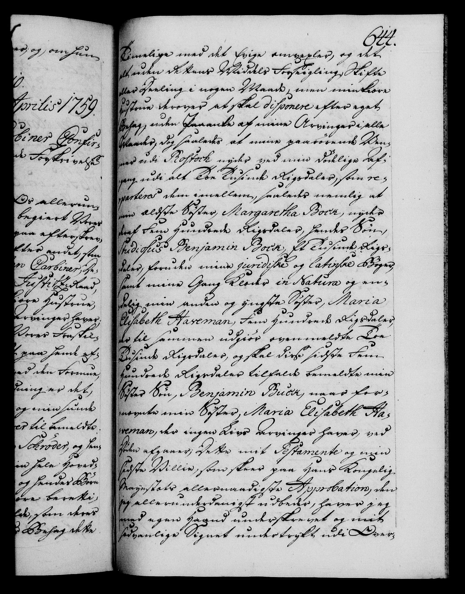 Danske Kanselli 1572-1799, AV/RA-EA-3023/F/Fc/Fca/Fcaa/L0040: Norske registre, 1757-1759, p. 644a