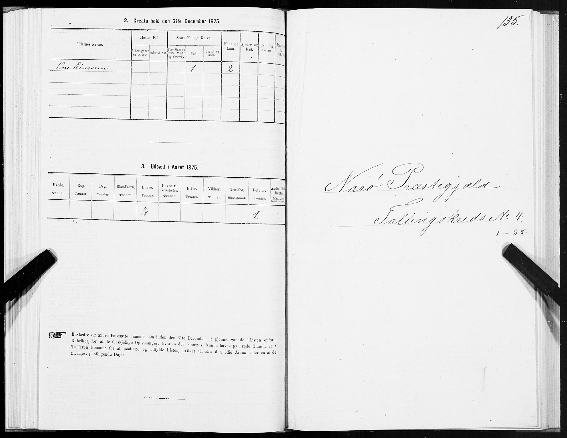 SAT, 1875 census for 1751P Nærøy, 1875, p. 2135