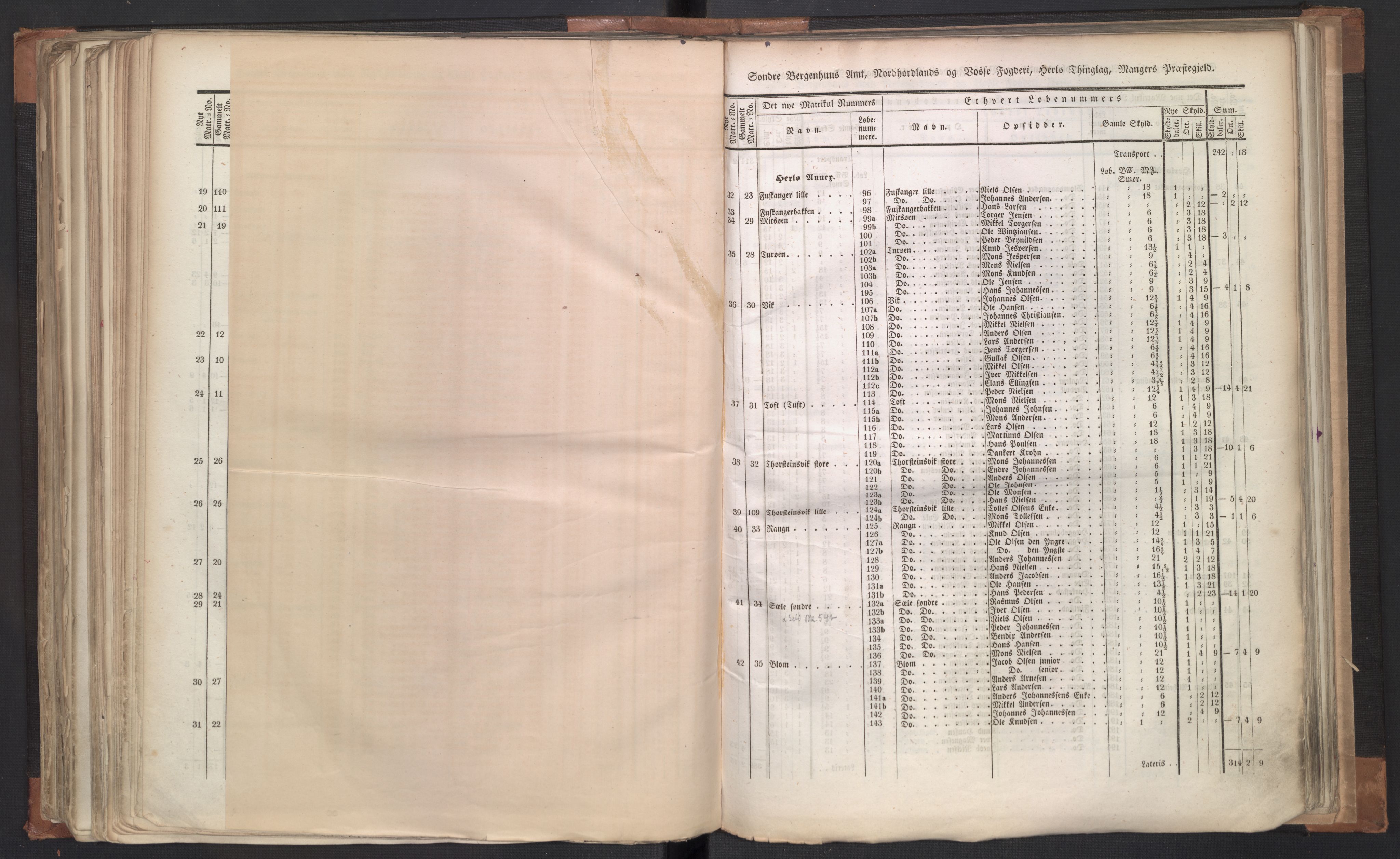 Rygh, AV/RA-PA-0034/F/Fb/L0011: Matrikkelen for 1838 - Søndre Bergenhus amt (Hordaaland fylke), 1838