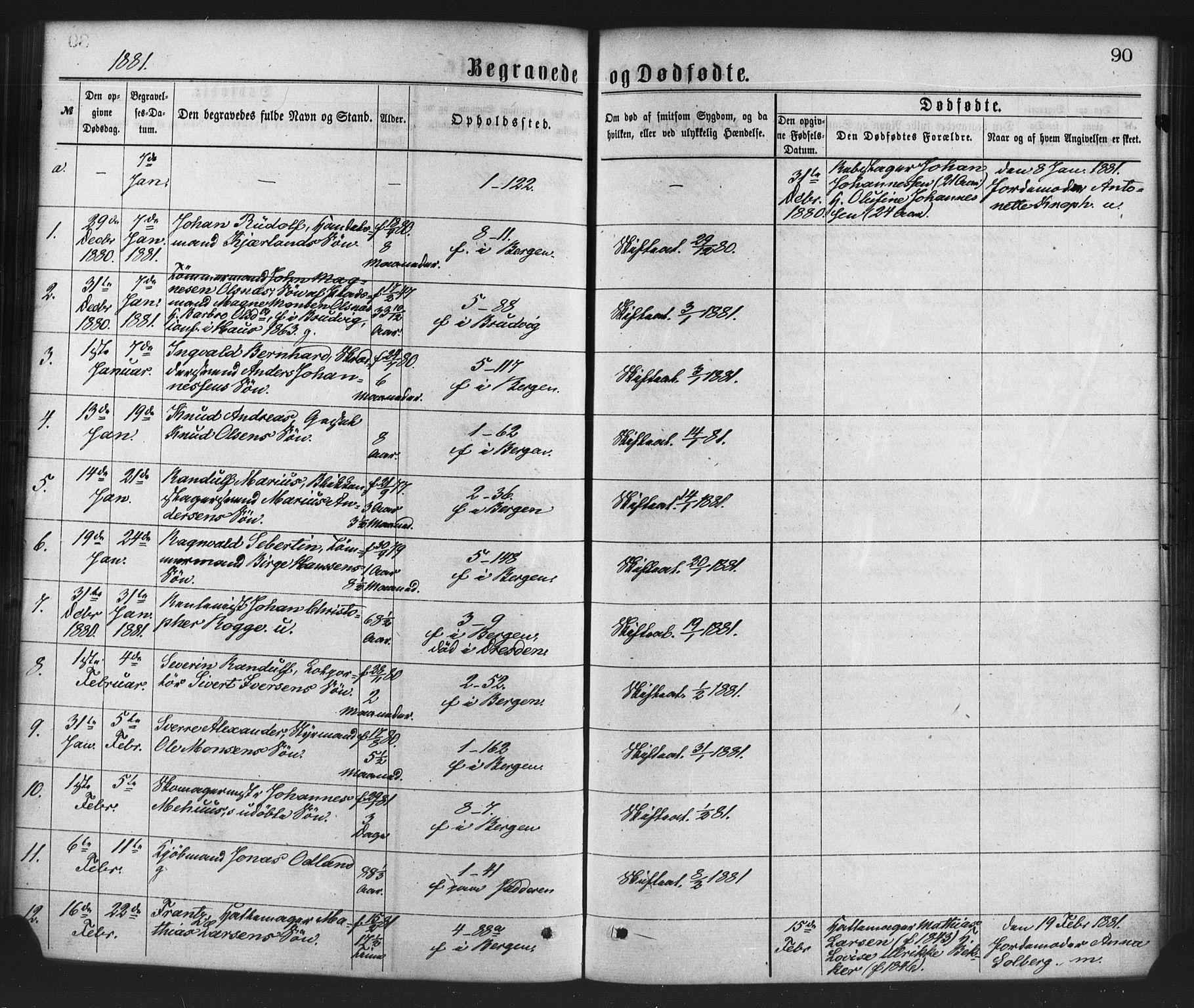 Nykirken Sokneprestembete, SAB/A-77101/H/Haa/L0043: Parish register (official) no. E 3, 1869-1882, p. 90