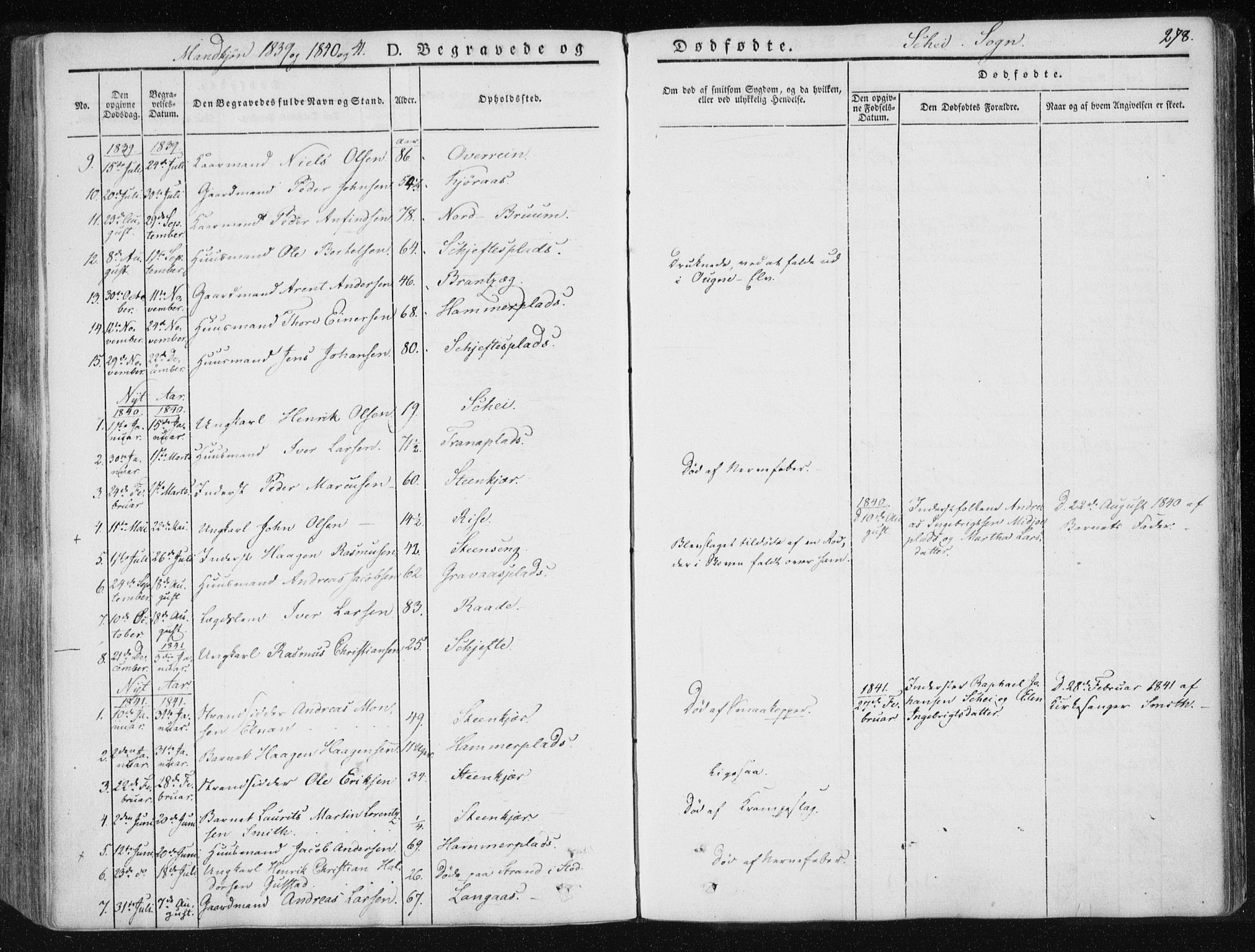 Ministerialprotokoller, klokkerbøker og fødselsregistre - Nord-Trøndelag, SAT/A-1458/735/L0339: Parish register (official) no. 735A06 /2, 1836-1848, p. 278