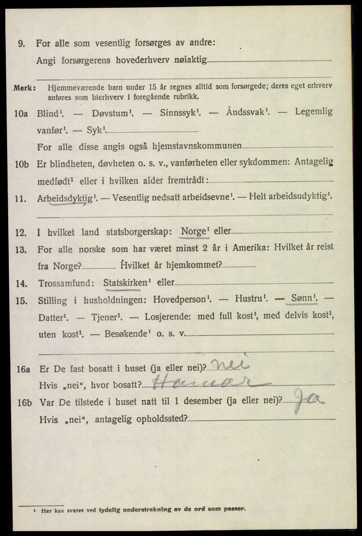 SAH, 1920 census for Stange, 1920, p. 17712