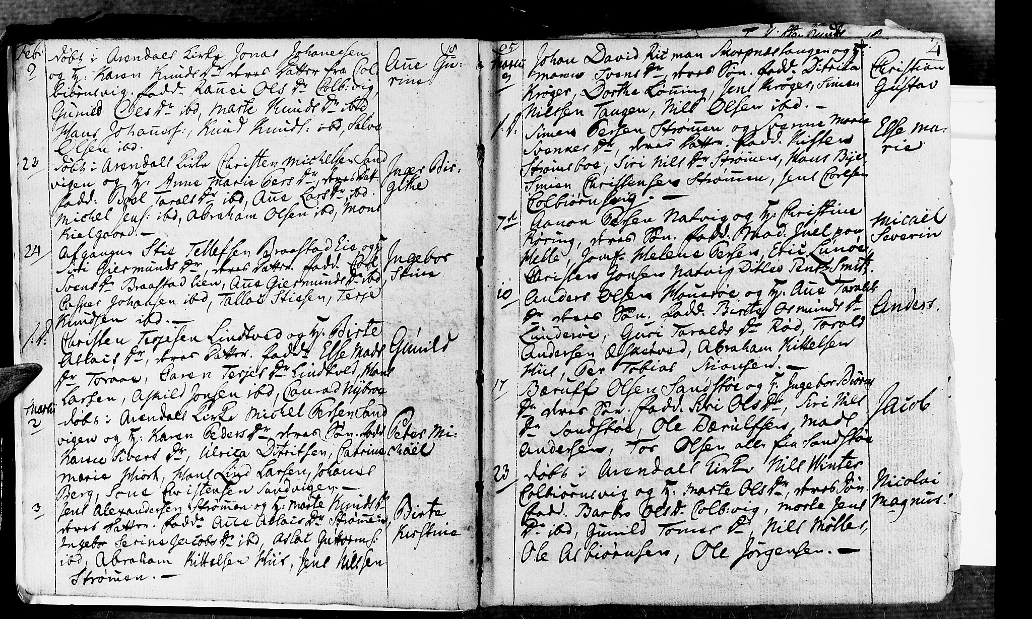 Øyestad sokneprestkontor, SAK/1111-0049/F/Fa/L0011: Parish register (official) no. A 11, 1805-1824, p. 4