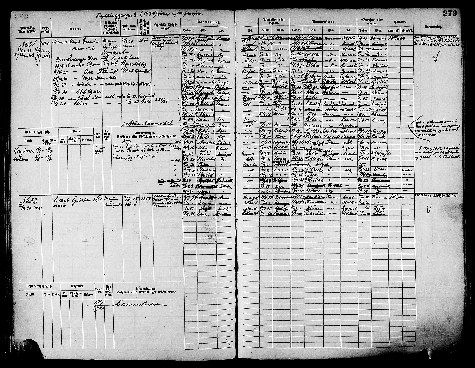 Drammen innrulleringsdistrikt, AV/SAKO-A-781/F/Fc/L0004: Hovedrulle, 1885, p. 285