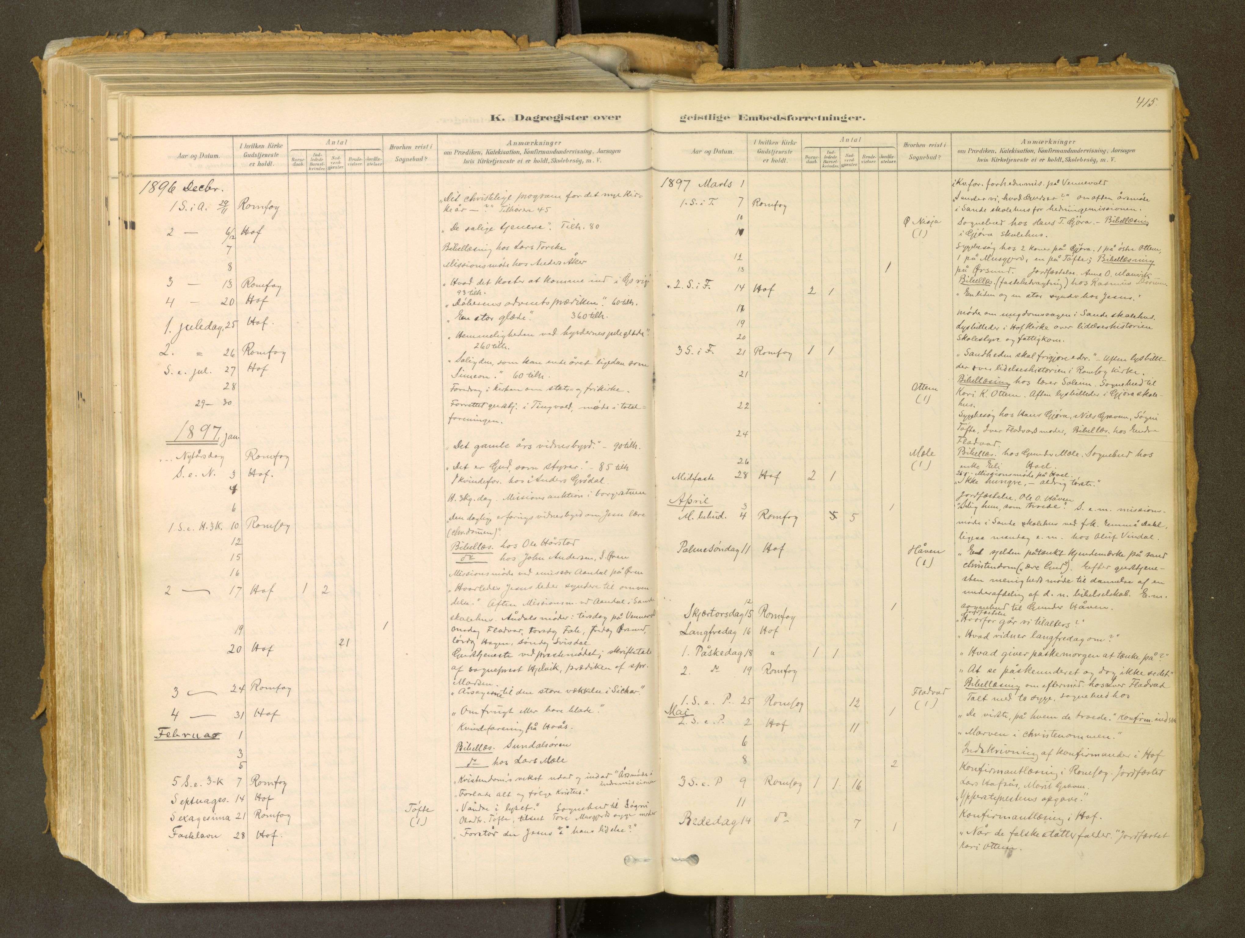Sunndal sokneprestkontor, SAT/A-1085/1/I/I1/I1a: Parish register (official) no. 2, 1877-1914, p. 415