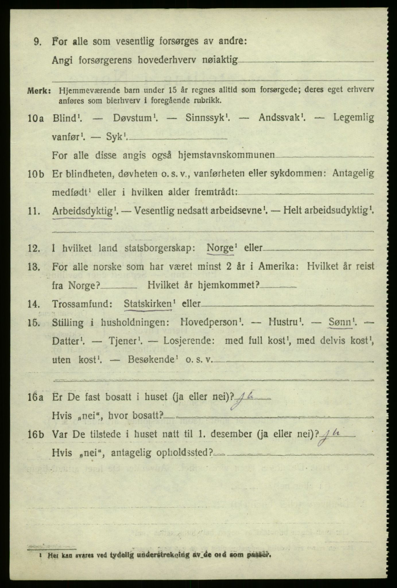 SAB, 1920 census for Haus, 1920, p. 5468