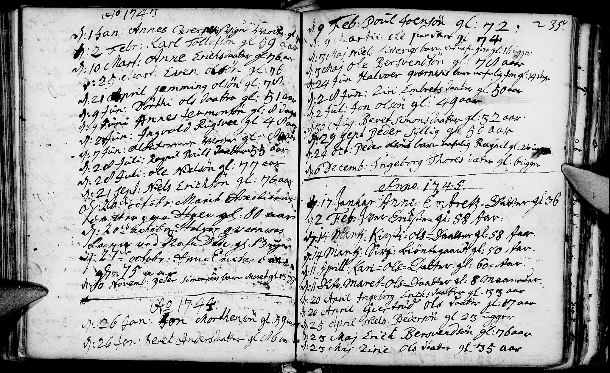 Rendalen prestekontor, SAH/PREST-054/H/Ha/Haa/L0001: Parish register (official) no. 1, 1733-1787, p. 235