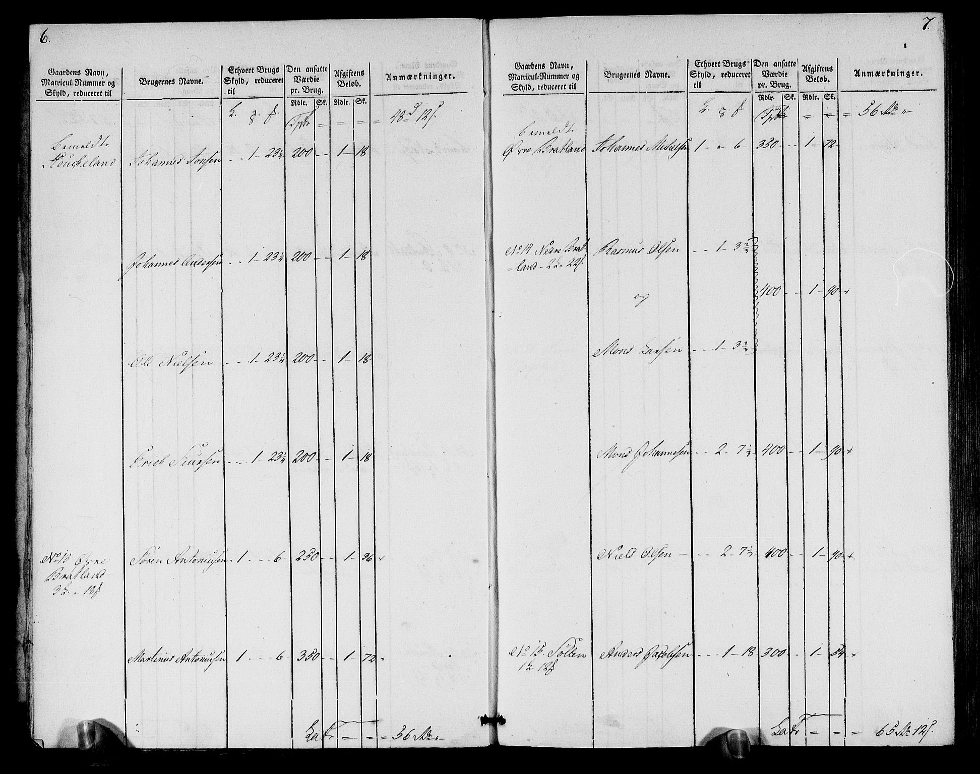 Rentekammeret inntil 1814, Realistisk ordnet avdeling, AV/RA-EA-4070/N/Ne/Nea/L0113: Nordhordland og Voss fogderi. Oppebørselsregister, 1803-1804, p. 6