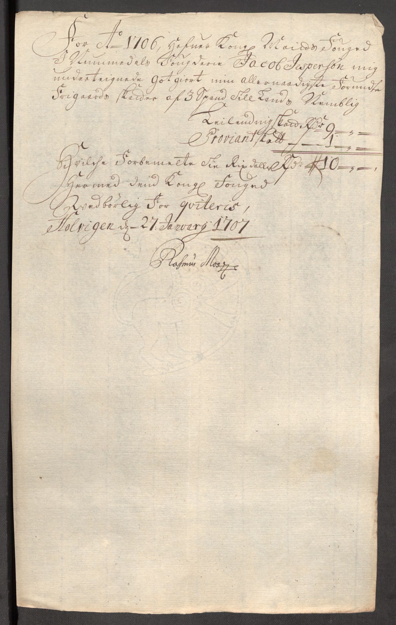 Rentekammeret inntil 1814, Reviderte regnskaper, Fogderegnskap, RA/EA-4092/R64/L4429: Fogderegnskap Namdal, 1705-1706, p. 379