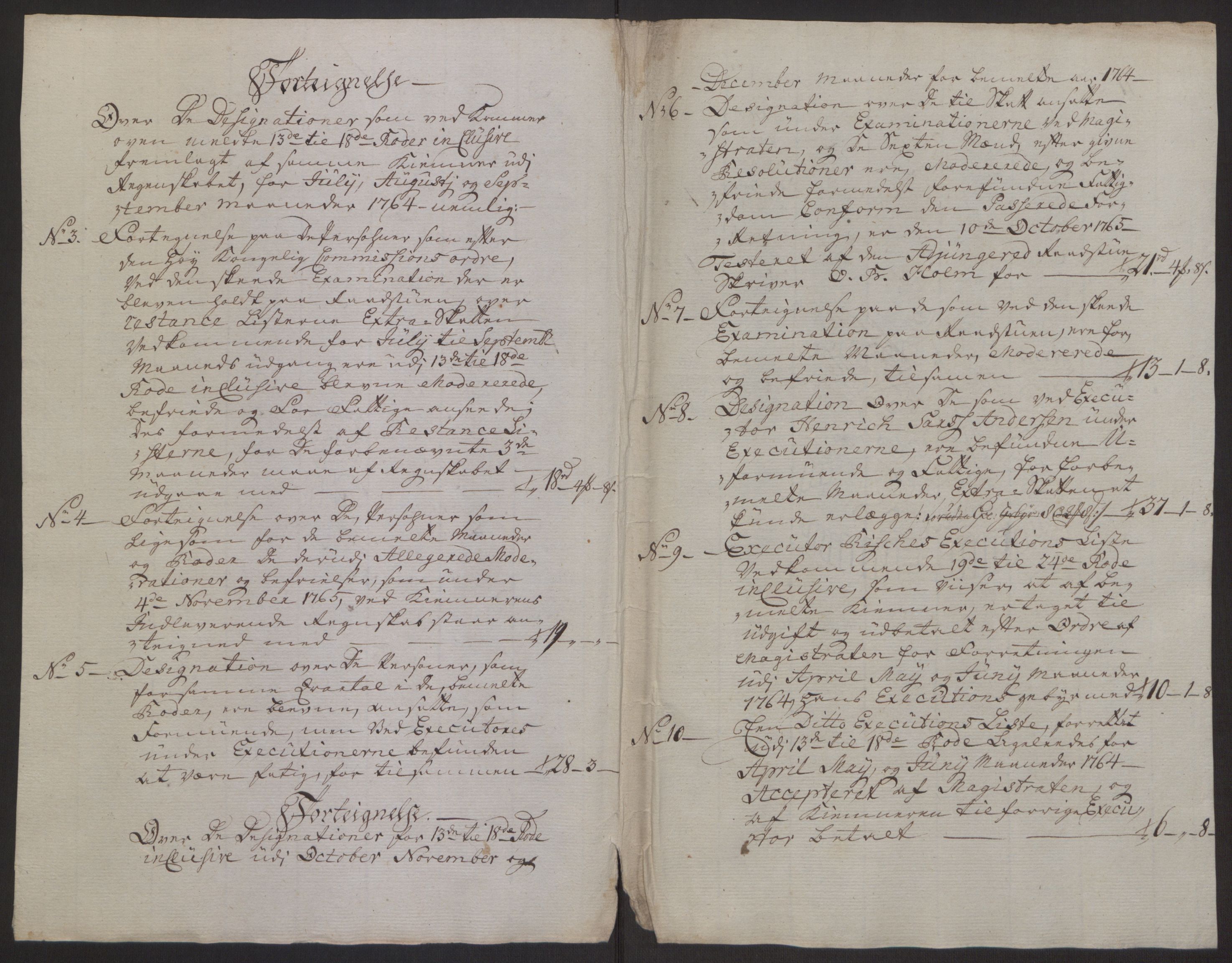 Rentekammeret inntil 1814, Reviderte regnskaper, Byregnskaper, RA/EA-4066/R/Rp/L0368/0001: [P21] Kontribusjonsregnskap / Ekstraskatt, 1764, p. 117