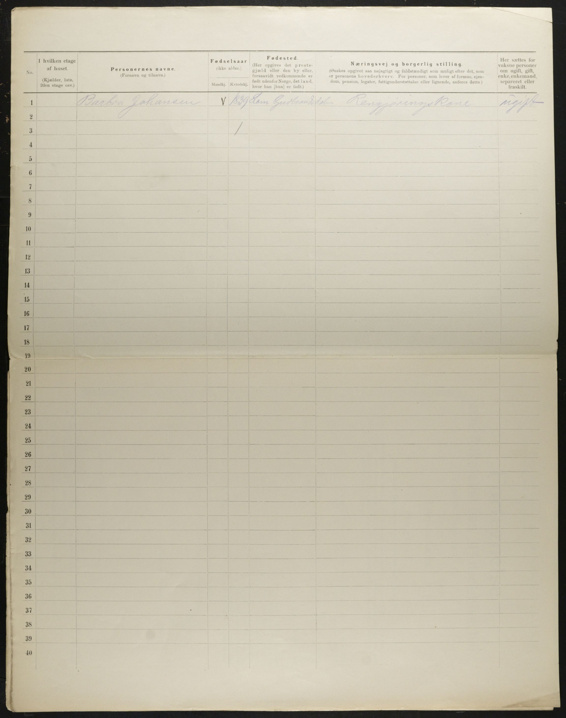 OBA, Municipal Census 1901 for Kristiania, 1901, p. 951