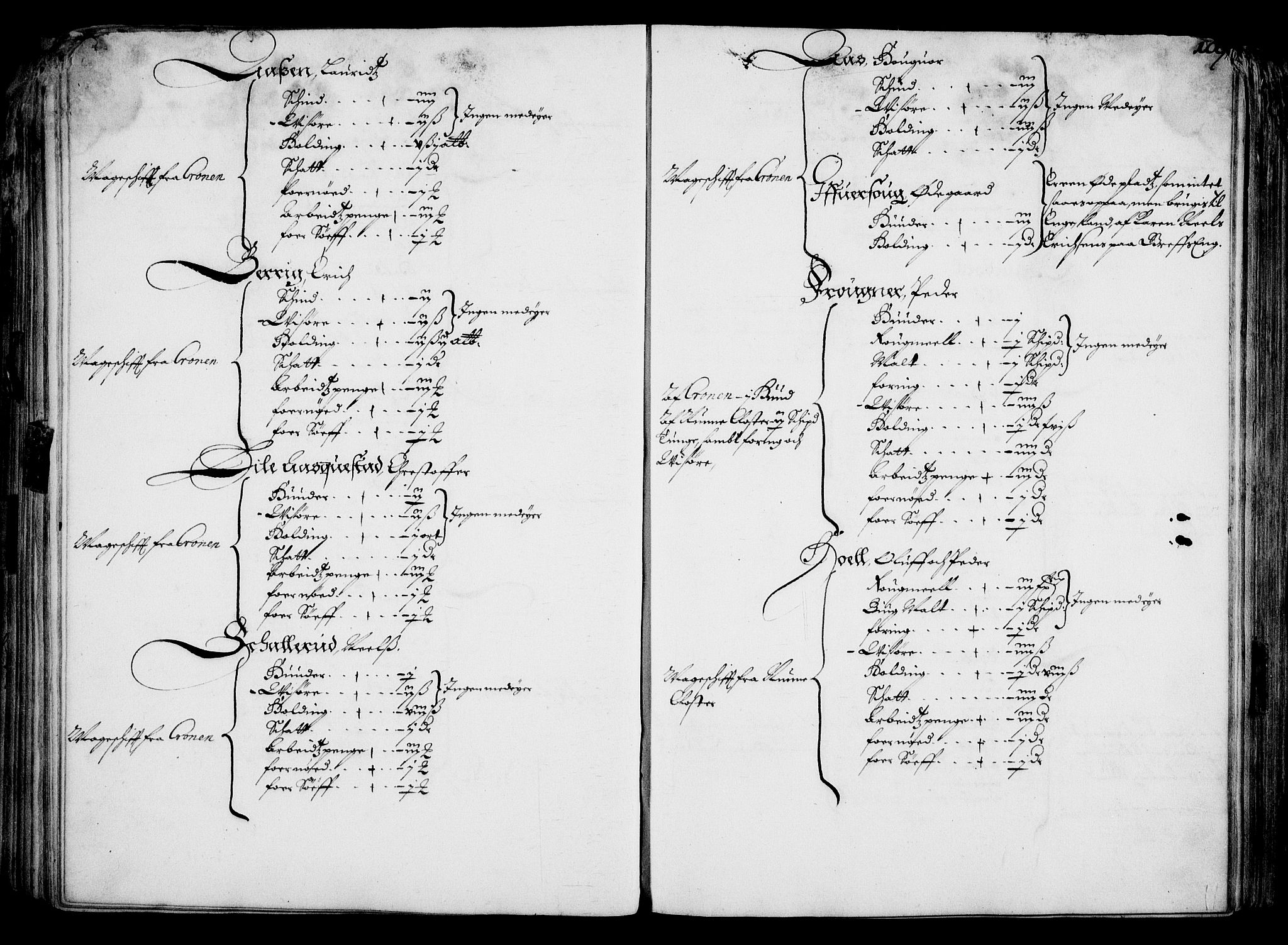 Rentekammeret inntil 1814, Realistisk ordnet avdeling, AV/RA-EA-4070/On/L0001/0001: Statens gods / [Jj 1]: Jordebok over Hannibal Sehesteds gods, 1651, p. 103