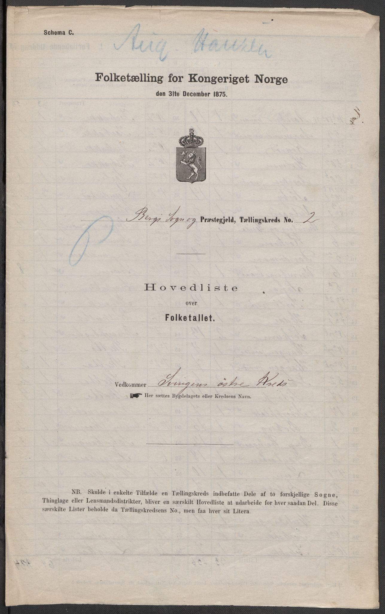 RA, 1875 census for 0116P Berg, 1875, p. 4