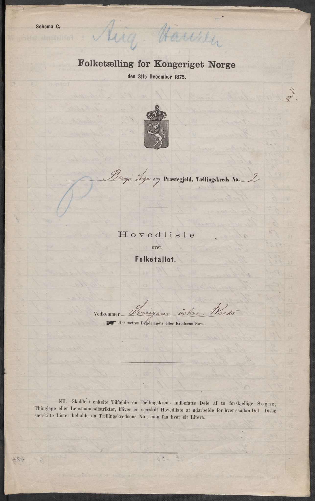 RA, 1875 census for 0116P Berg, 1875, p. 4