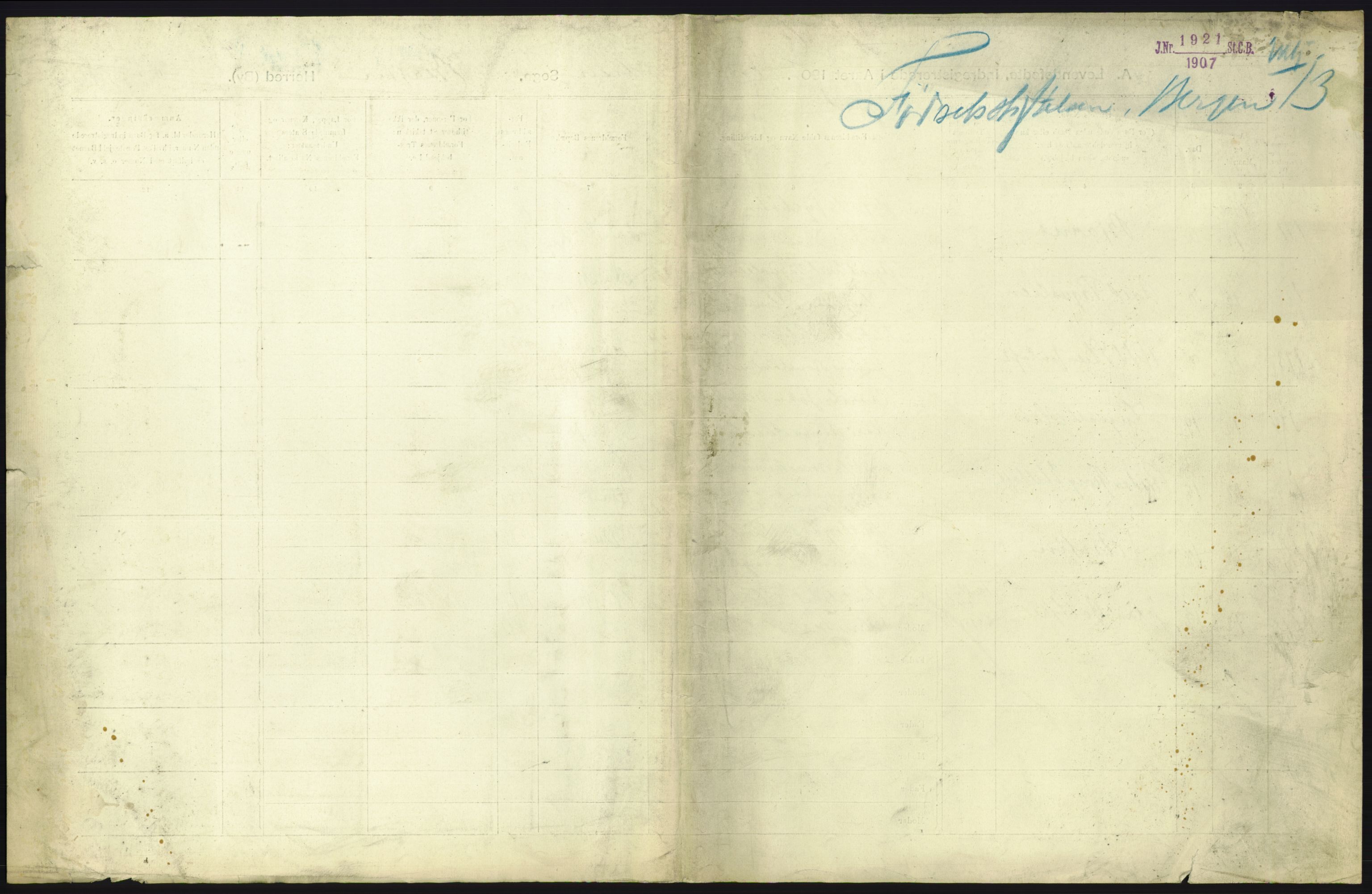 Statistisk sentralbyrå, Sosiodemografiske emner, Befolkning, AV/RA-S-2228/D/Df/Dfa/Dfad/L0031: Bergen: Levendefødte menn og kvinner., 1906, p. 1