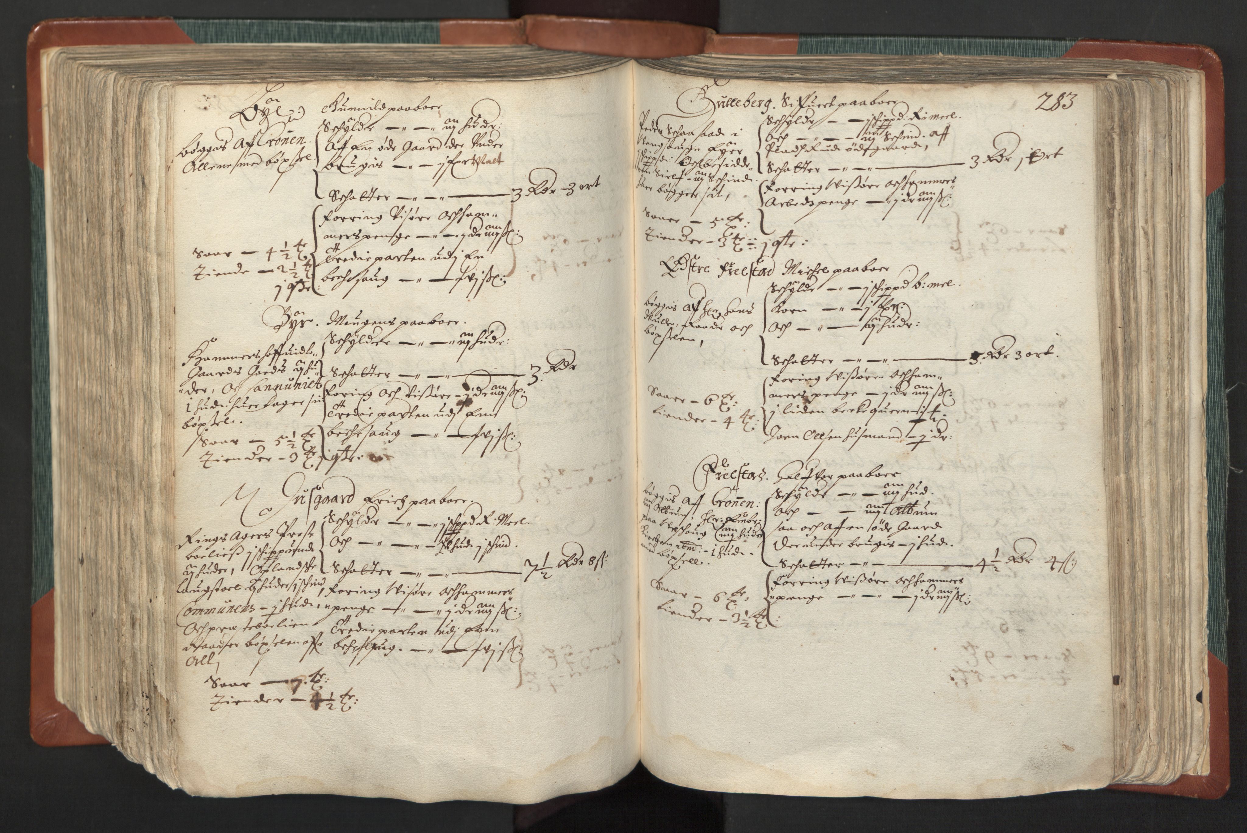 Rentekammeret inntil 1814, Realistisk ordnet avdeling, AV/RA-EA-4070/L/L0008: Oppland lagdømme. Alminnelig jordebok med skatteligning for Gudbrandsdalen og Hedemarken., 1661, p. 282b-283a