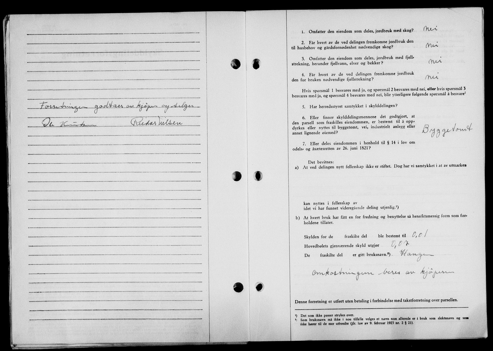 Lofoten sorenskriveri, SAT/A-0017/1/2/2C/L0020a: Mortgage book no. 20a, 1948-1949, Diary no: : 901/1949