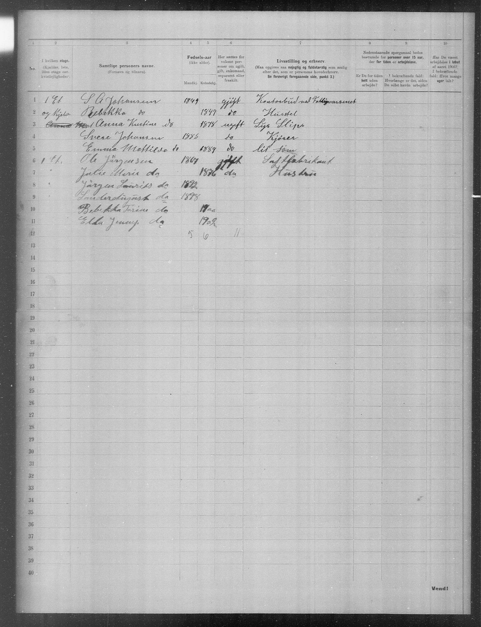 OBA, Municipal Census 1903 for Kristiania, 1903, p. 22686