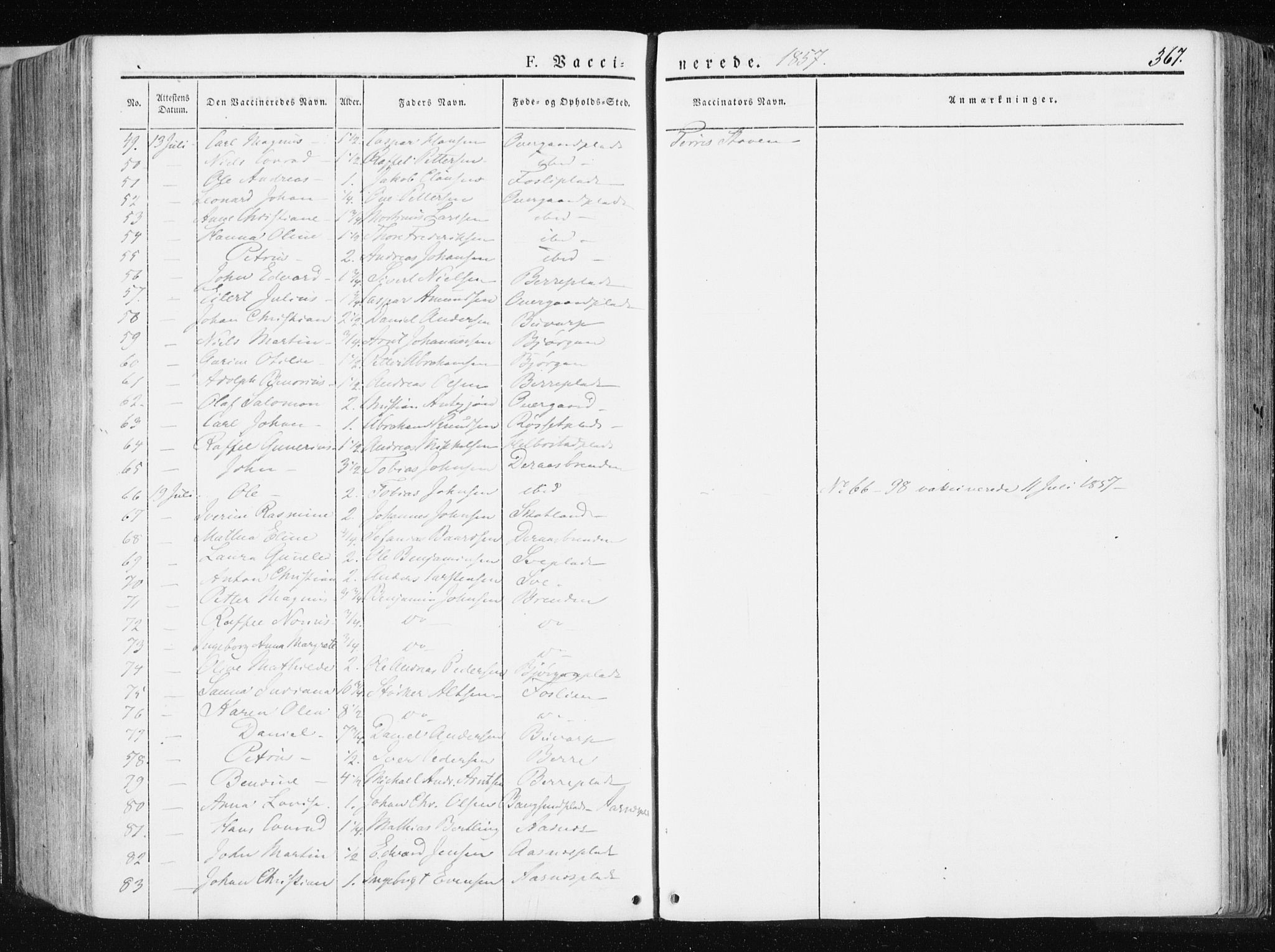 Ministerialprotokoller, klokkerbøker og fødselsregistre - Nord-Trøndelag, SAT/A-1458/741/L0393: Parish register (official) no. 741A07, 1849-1863, p. 367
