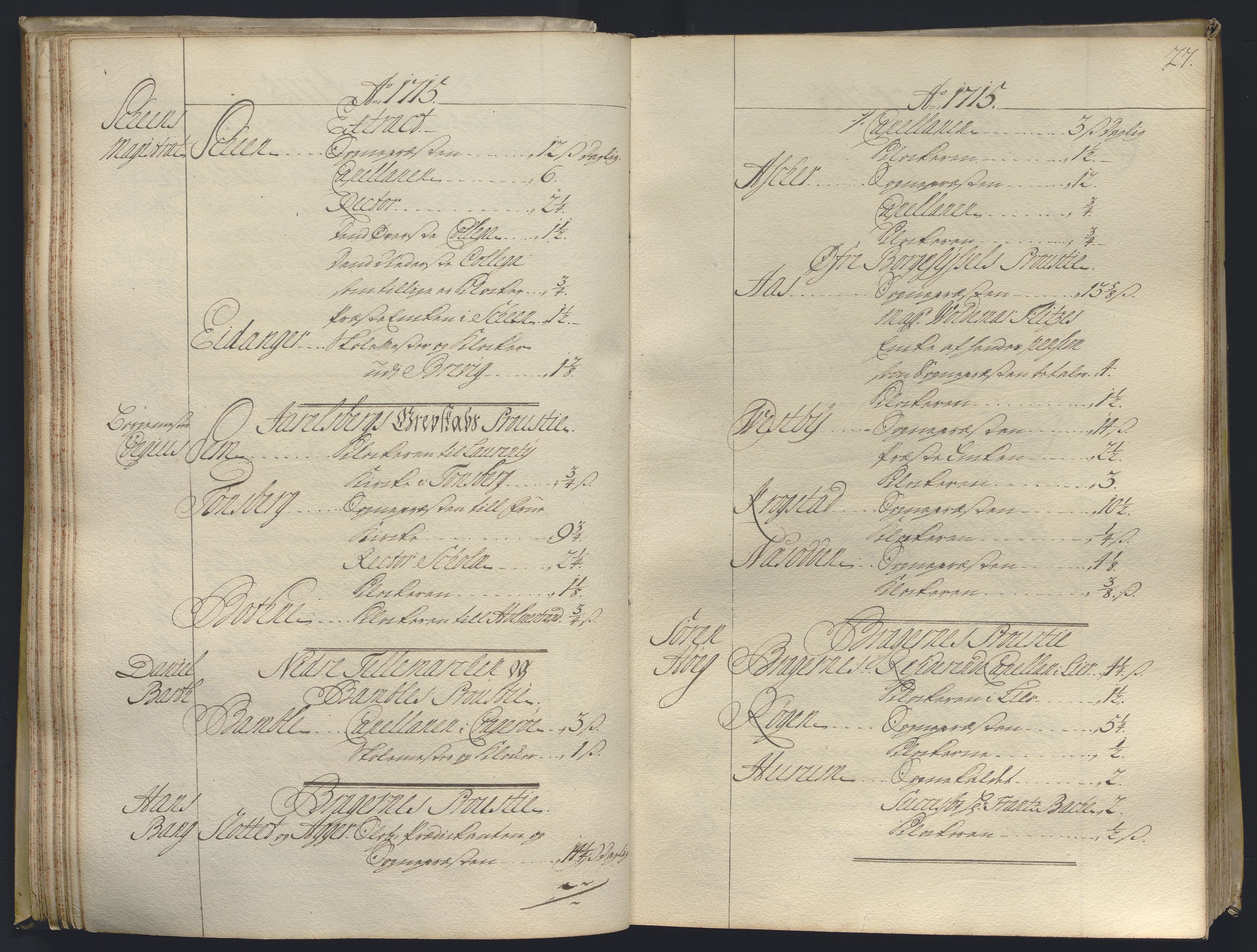 Kristiania stiftamt, AV/SAO-A-10386/B/Ba/L0004: Kopibok, 1715-1717, p. 26b-27a