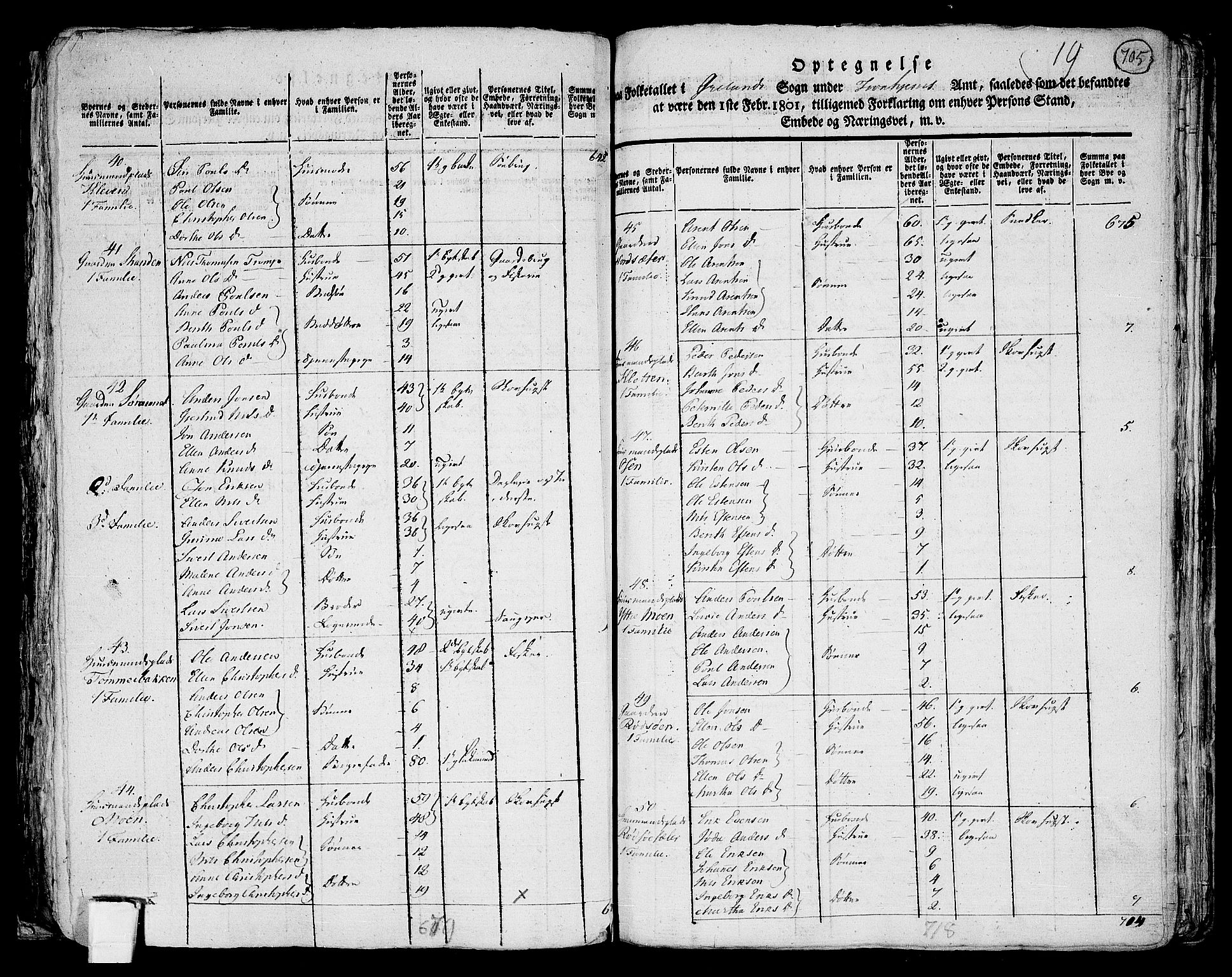 RA, 1801 census for 1621P Ørland, 1801, p. 704b-705a