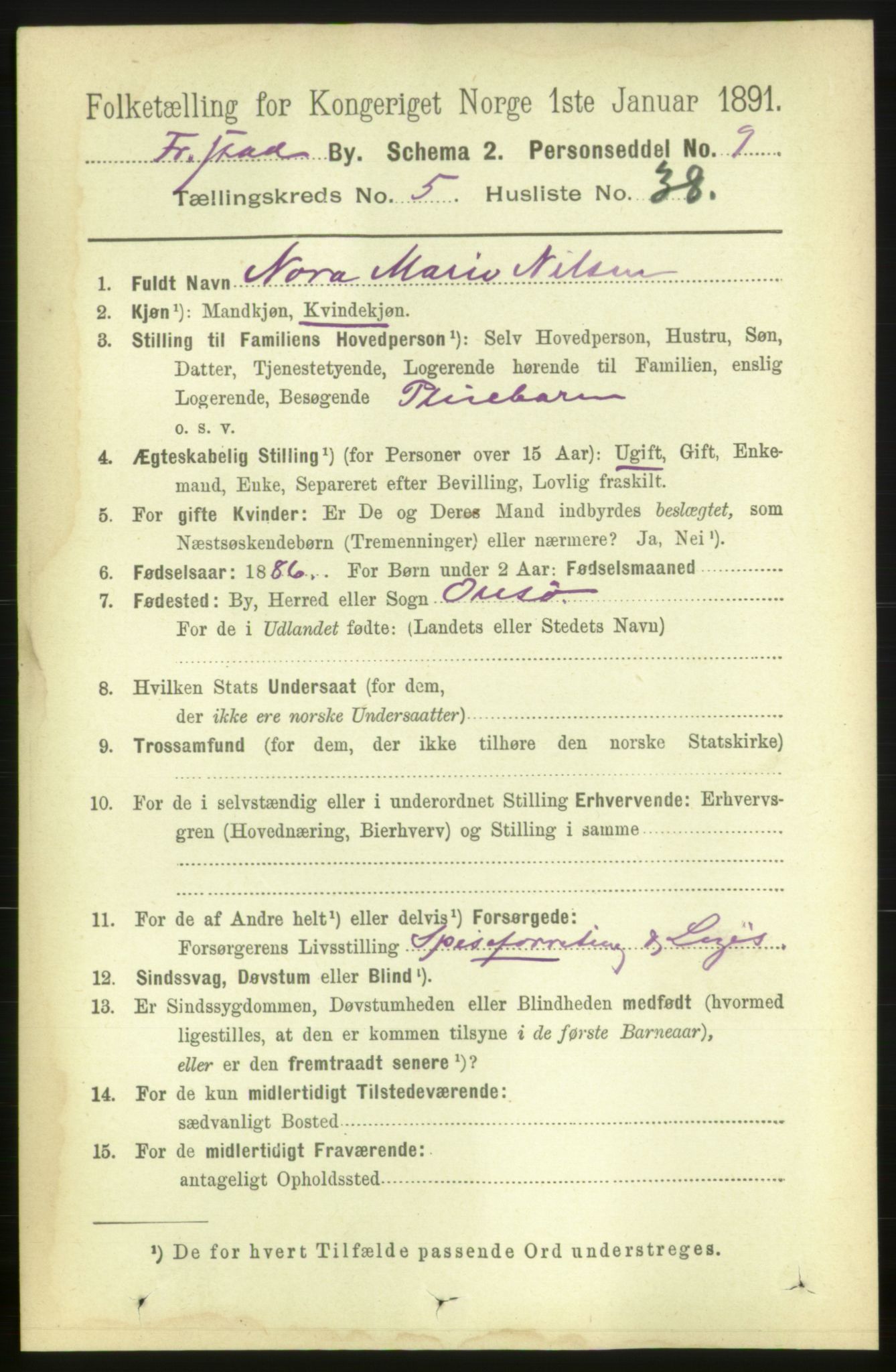 RA, 1891 census for 0103 Fredrikstad, 1891, p. 7159