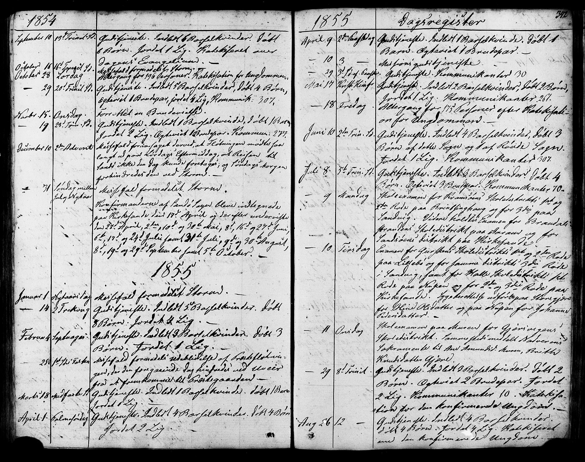 Ministerialprotokoller, klokkerbøker og fødselsregistre - Møre og Romsdal, AV/SAT-A-1454/503/L0034: Parish register (official) no. 503A02, 1841-1884, p. 342