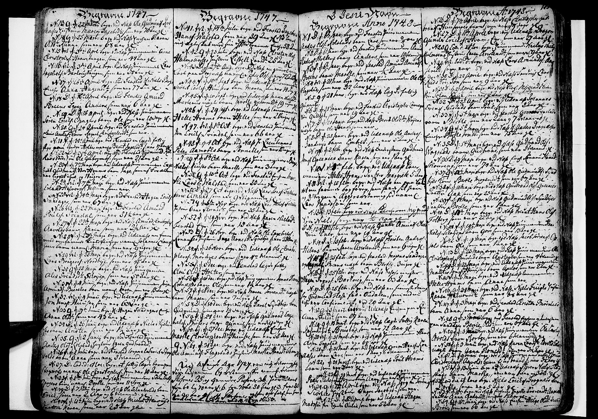 Nes prestekontor Kirkebøker, AV/SAO-A-10410/F/Fa/L0003: Parish register (official) no. I 3, 1734-1781, p. 115