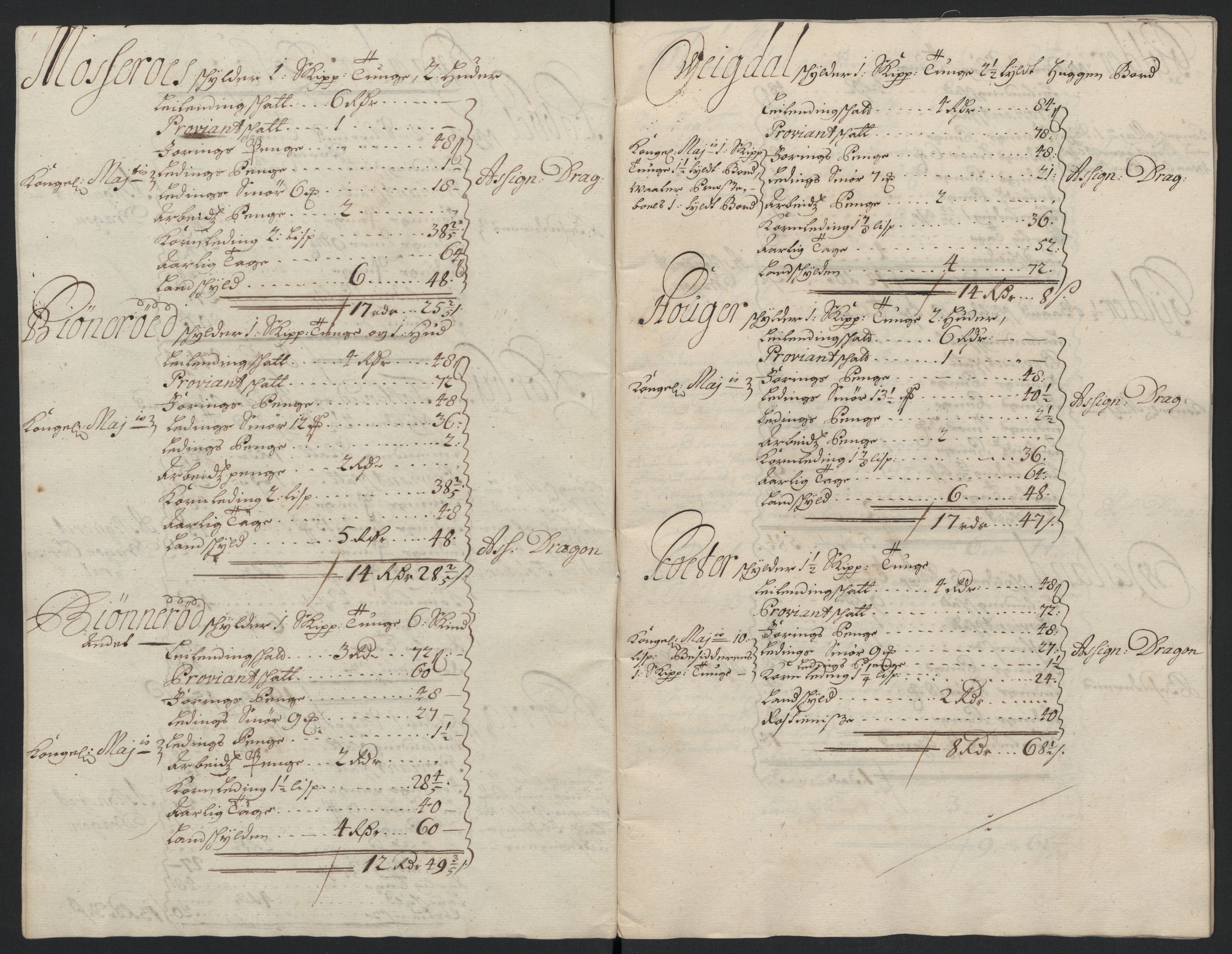 Rentekammeret inntil 1814, Reviderte regnskaper, Fogderegnskap, AV/RA-EA-4092/R04/L0134: Fogderegnskap Moss, Onsøy, Tune, Veme og Åbygge, 1707-1708, p. 291