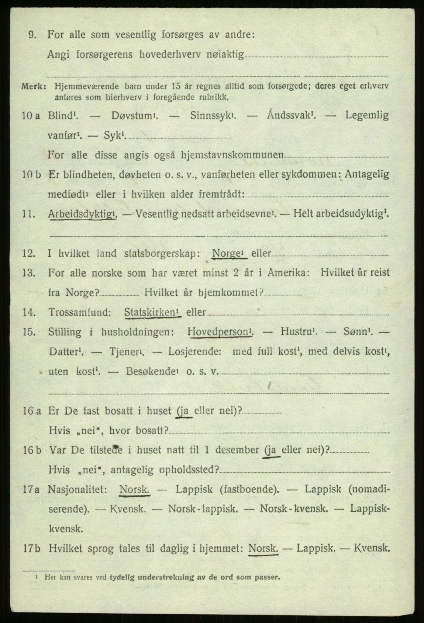 SATØ, 1920 census for Trondenes, 1920, p. 19813