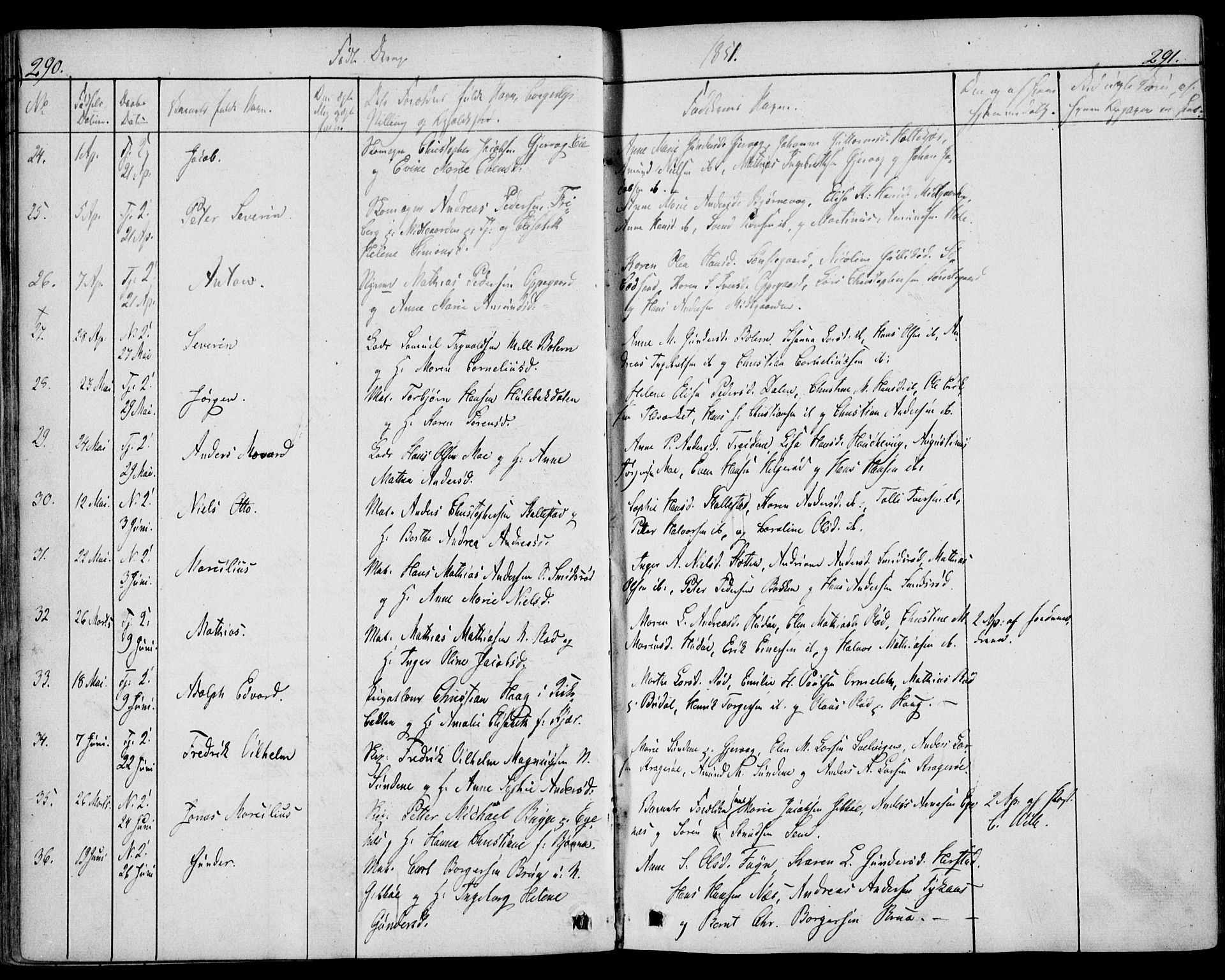 Nøtterøy kirkebøker, SAKO/A-354/F/Fa/L0005: Parish register (official) no. I 5, 1839-1852, p. 290-291