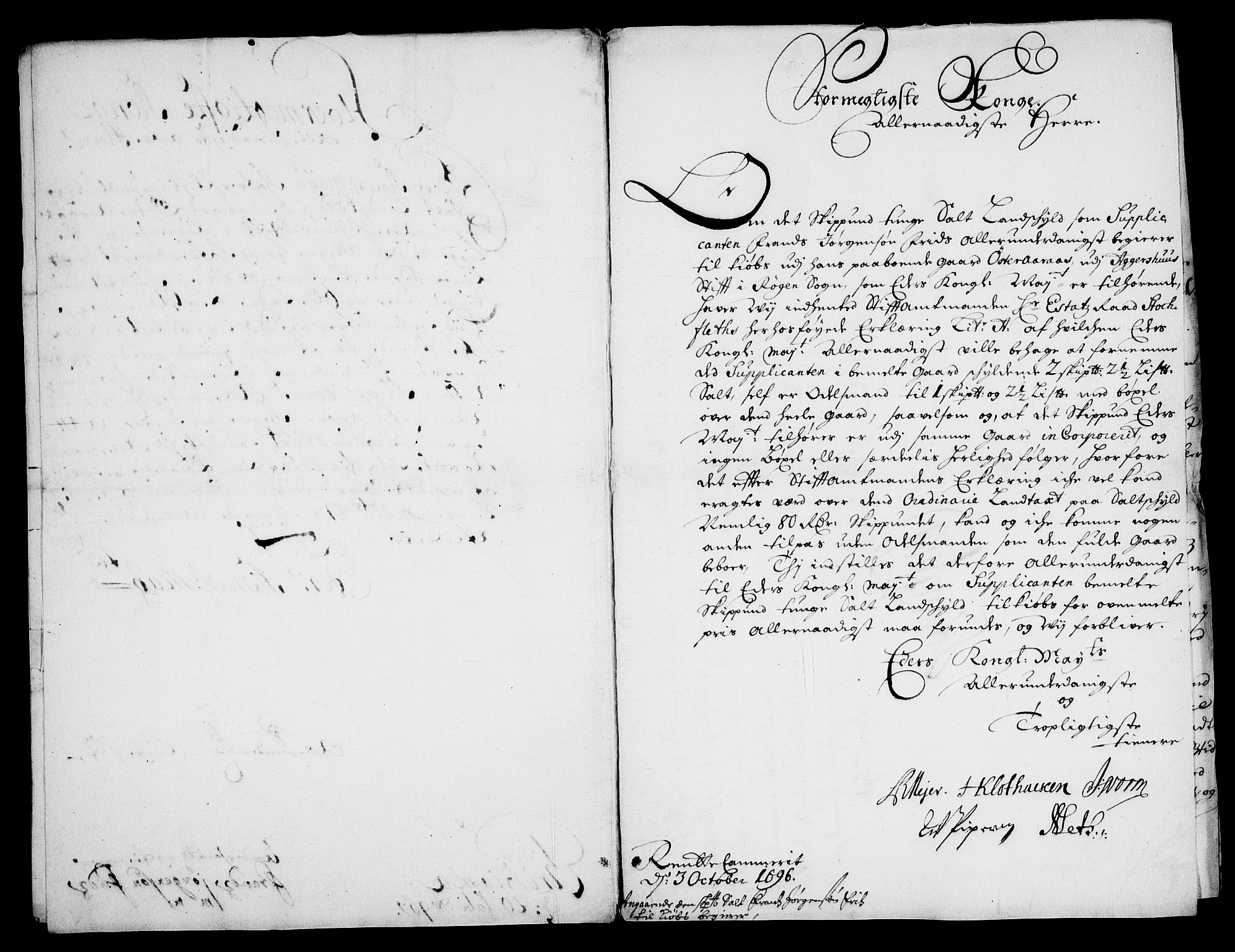 Rentekammeret inntil 1814, Realistisk ordnet avdeling, AV/RA-EA-4070/On/L0013: [Jj 14]: Forskjellige dokumenter om krongodset i Norge, 1672-1722, p. 295