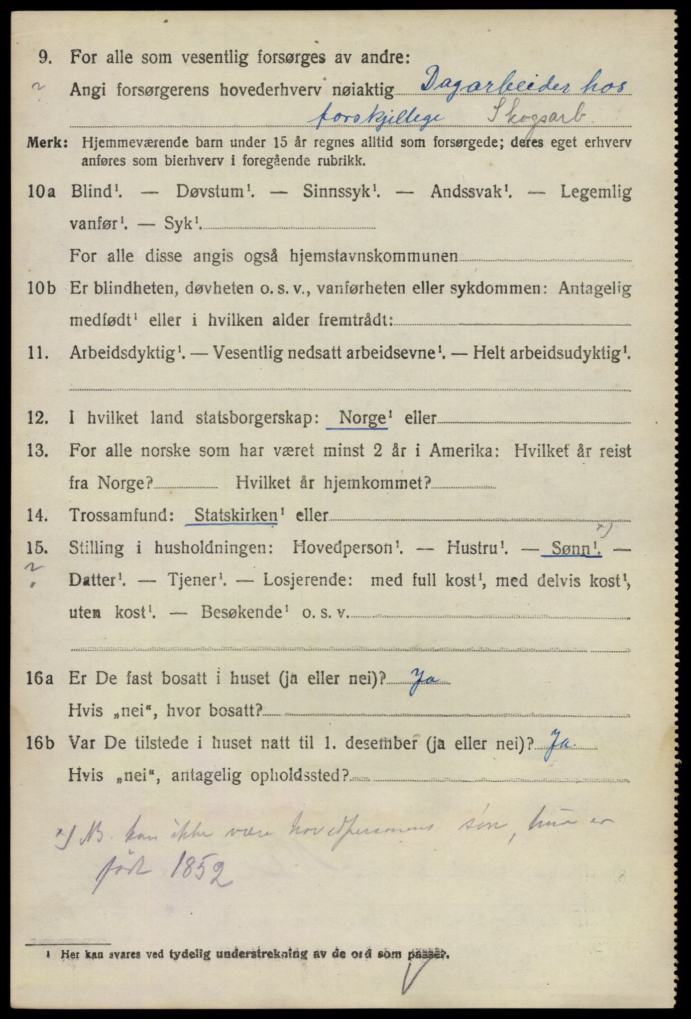 SAO, 1920 census for Tune, 1920, p. 5667